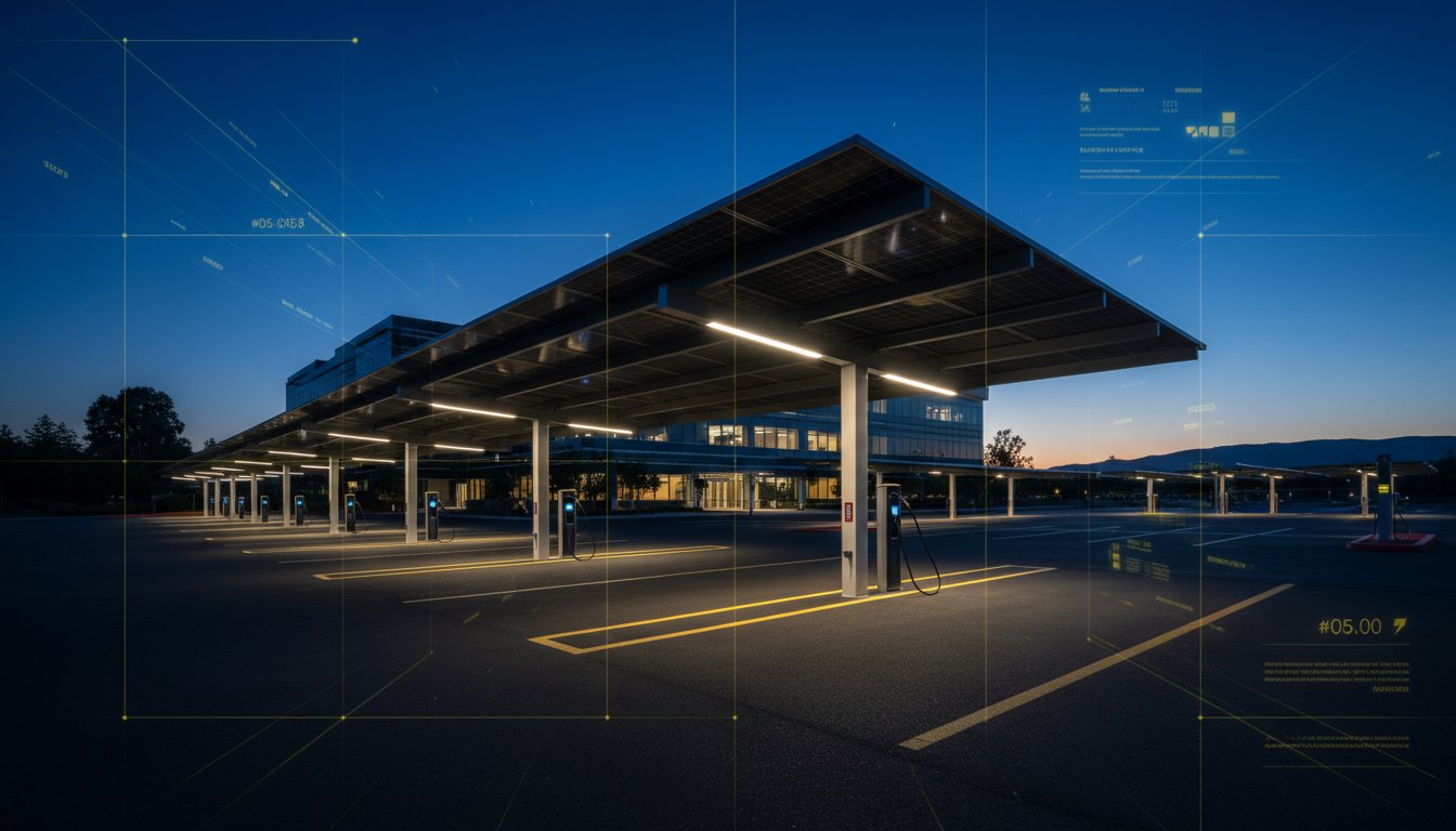 Commercial Solar Carport with EV Charging in California: A Strategic 2026 Comparison
