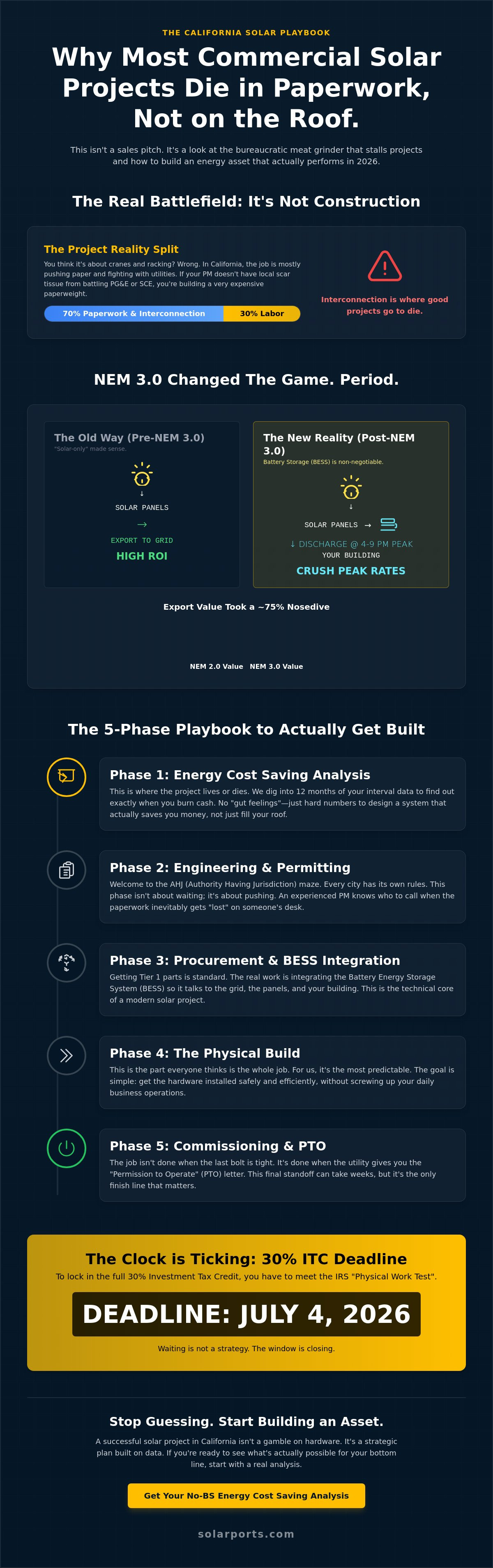 Commercial Solar Project Management in CA: The Unfiltered Reality of Getting Projects Done