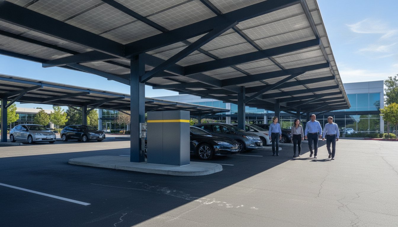Commercial Solar Carport with Battery Storage Cost: The 2026 California Reality