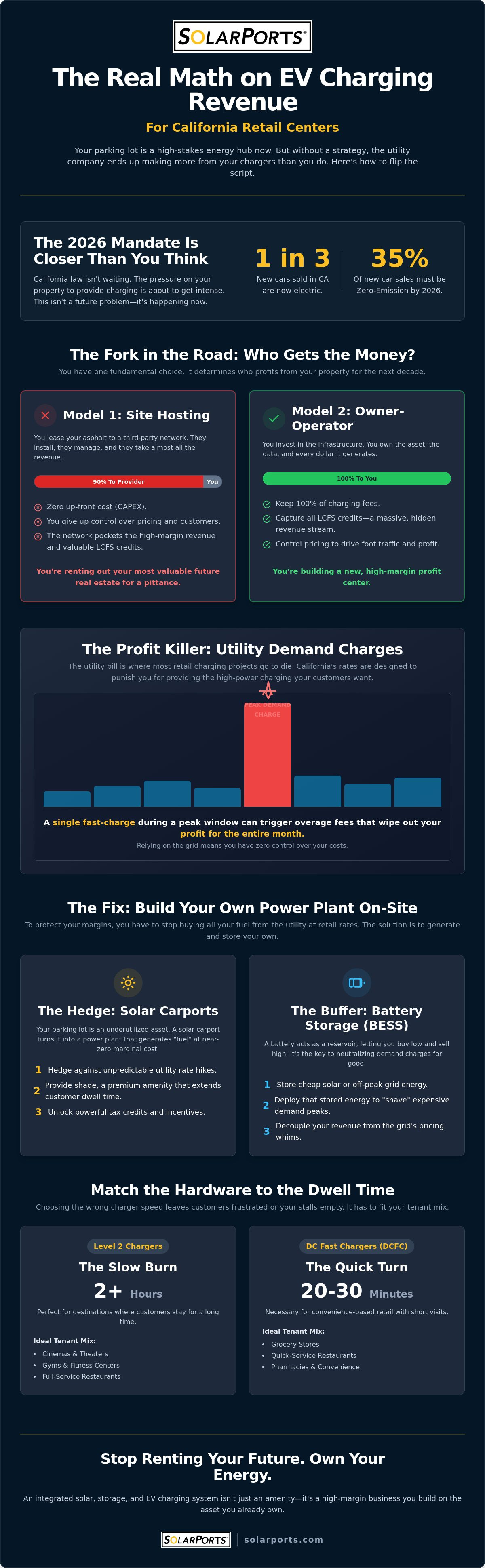 EV Charging Station Revenue for Retail Centers in CA: The 2026 Strategic Reality