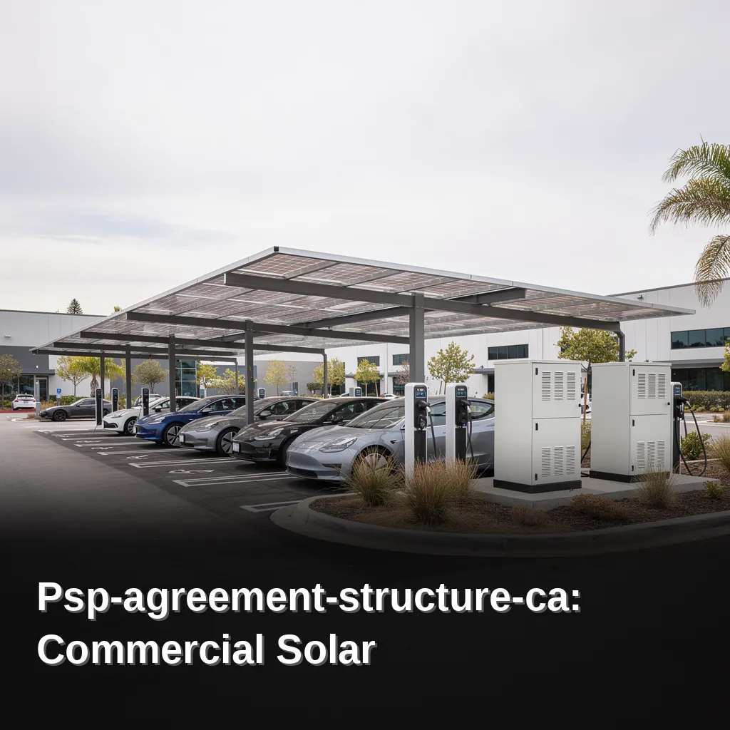 Commercial solar carport with battery storage in a parking lot