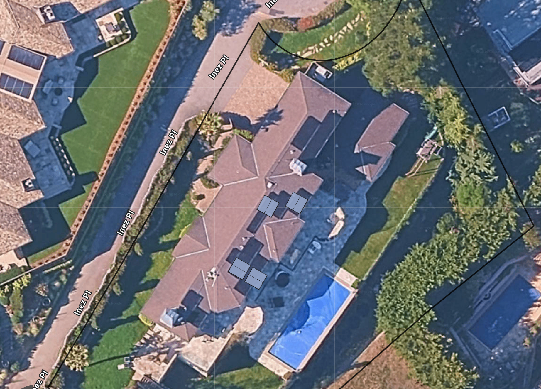 System layout — rooftop arrays at MILL VALLEY