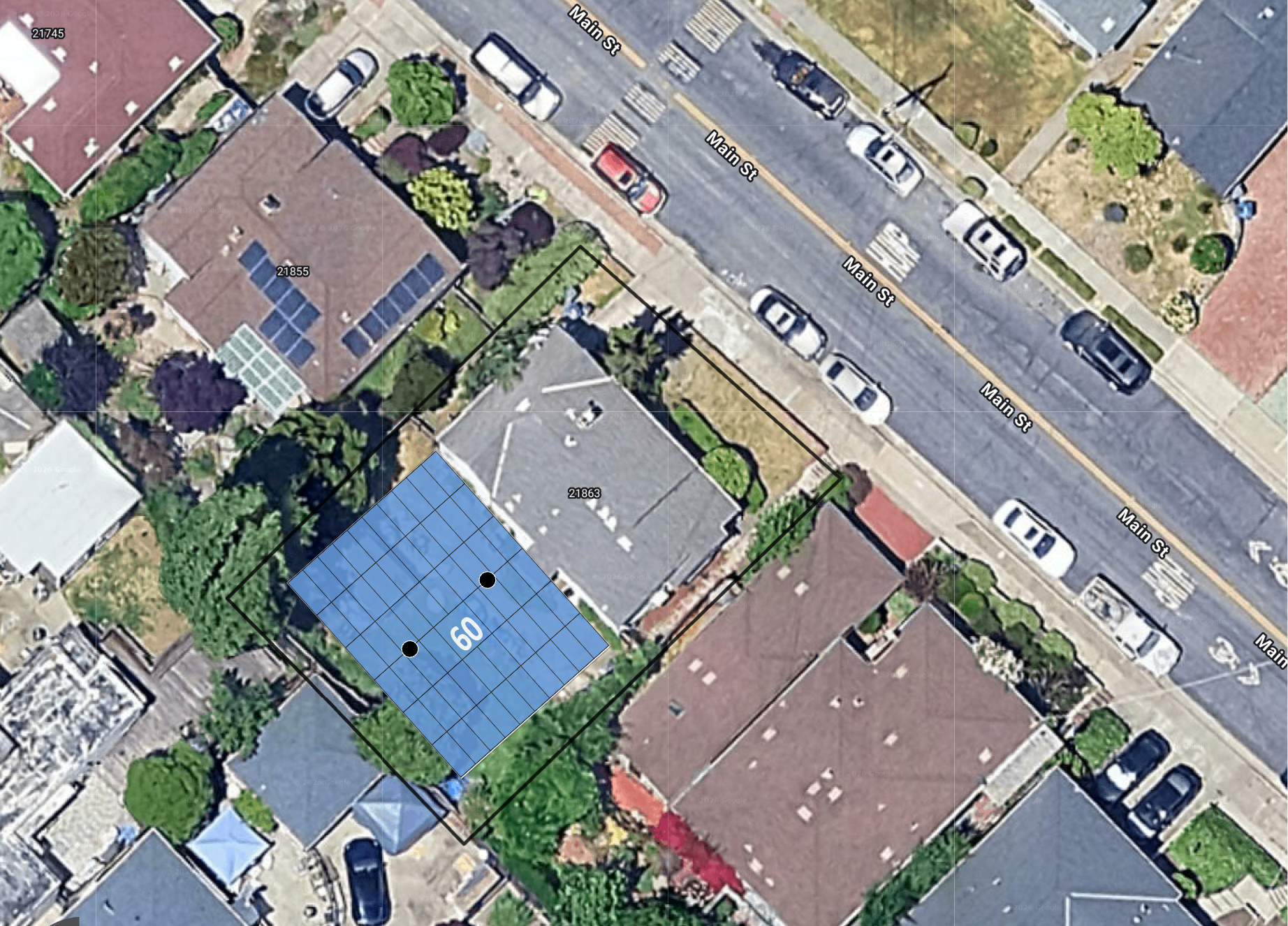 System layout — solar carports at HAYWARD