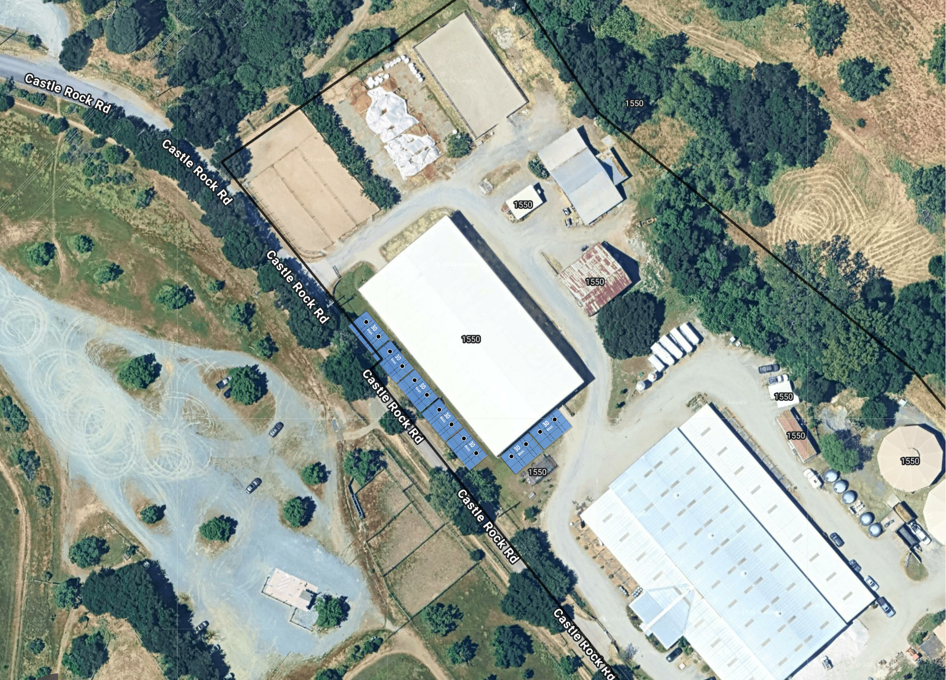System layout — solar carports at WALNUT CREEK