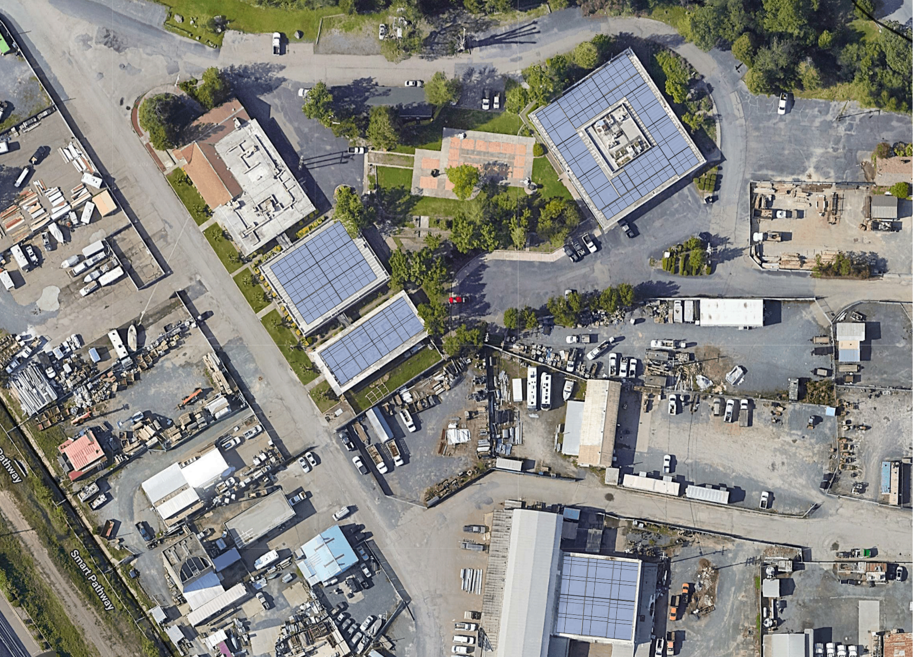 System layout — rooftop arrays at WINDSOR