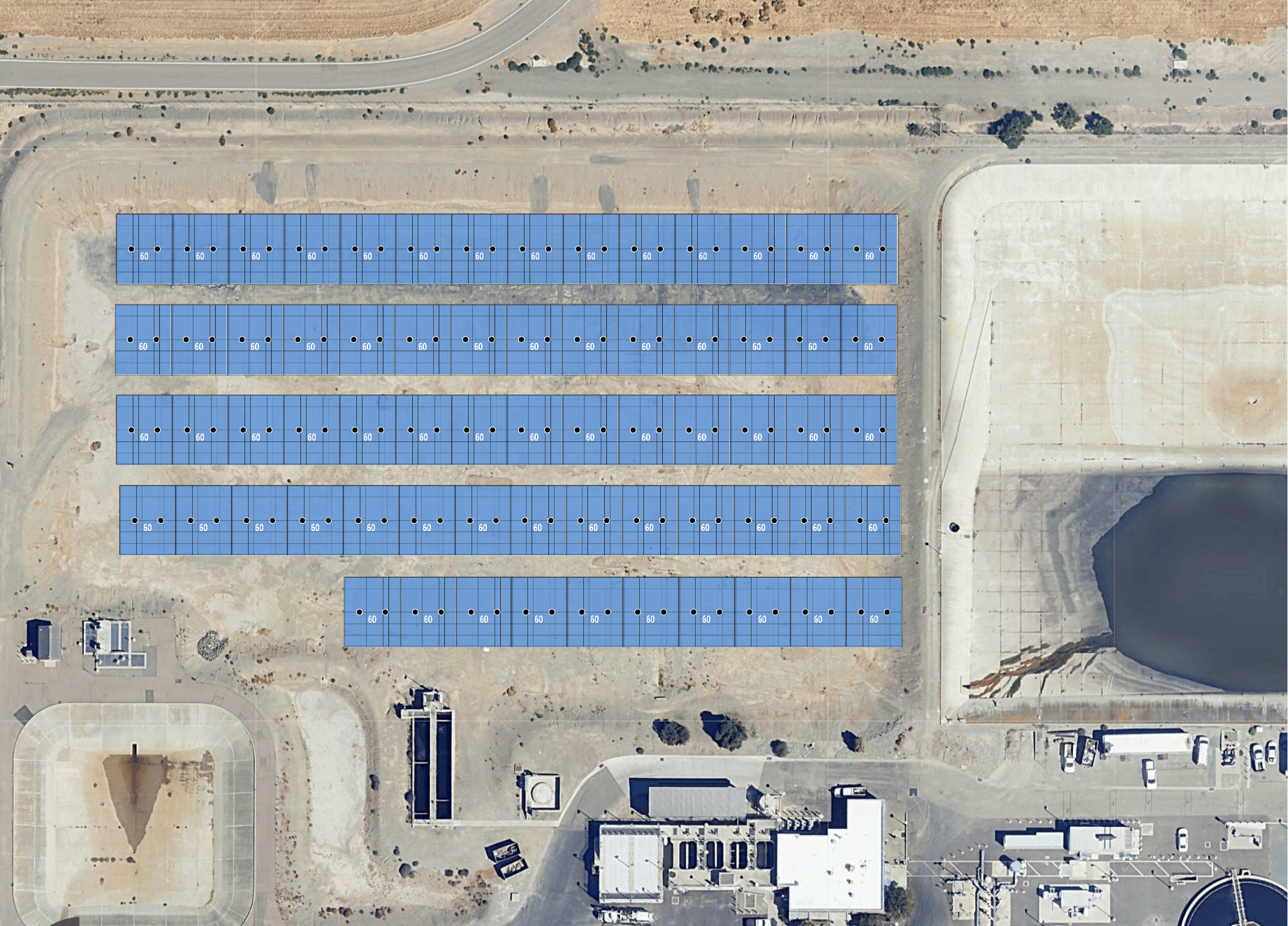 System layout — solar carports at LIVERMORE