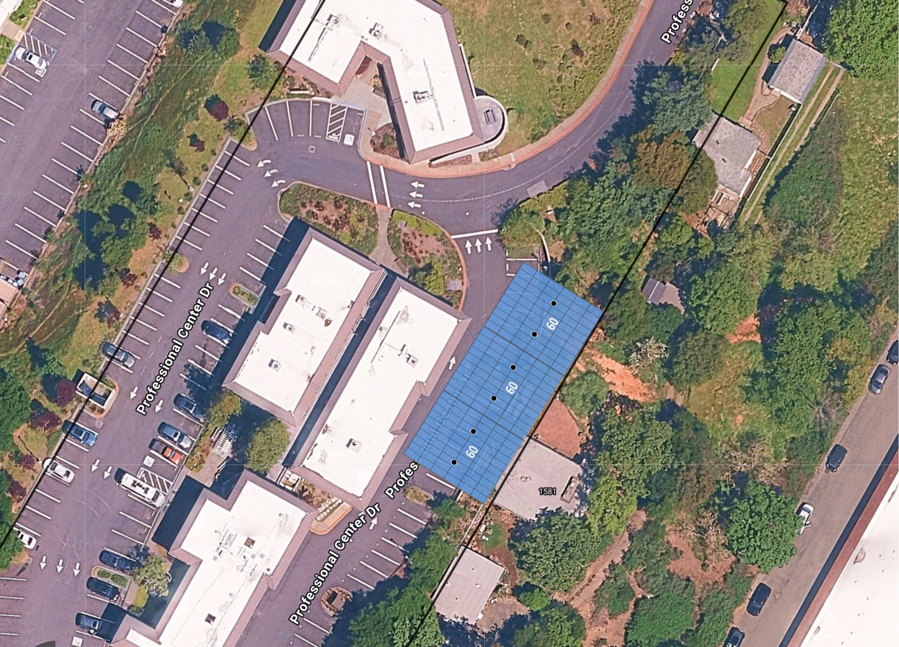System layout — solar carports at NOVATO