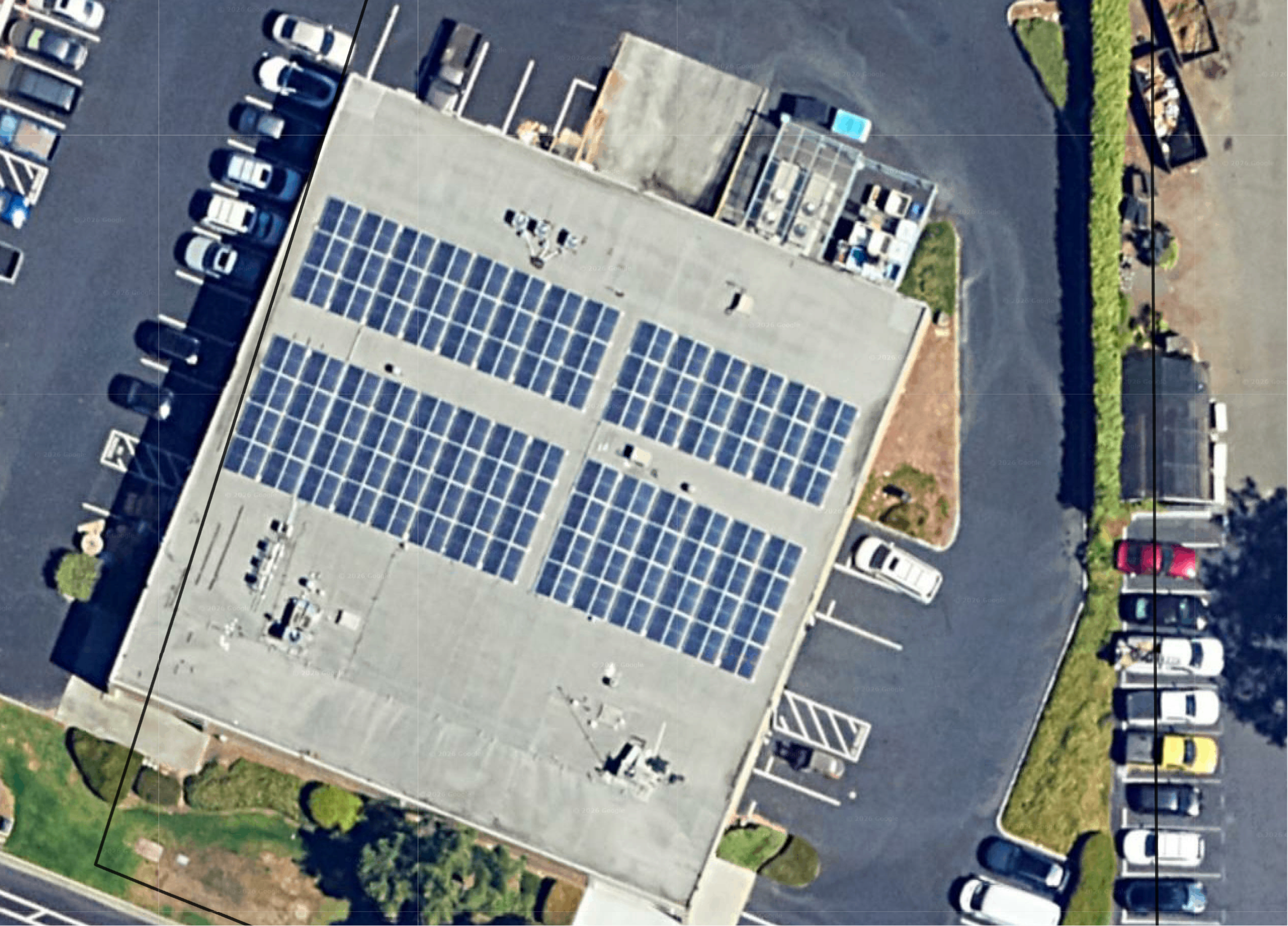 System layout — rooftop arrays at HAYWARD