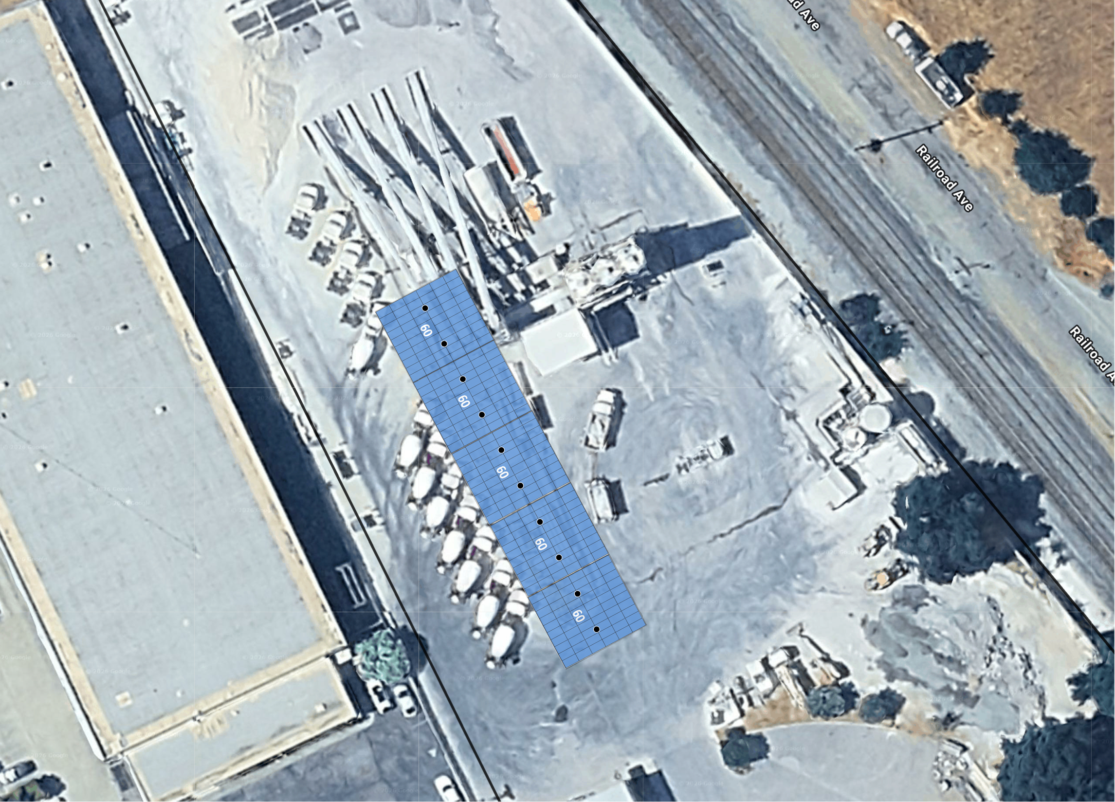 System layout — solar carports at MORGAN HILL