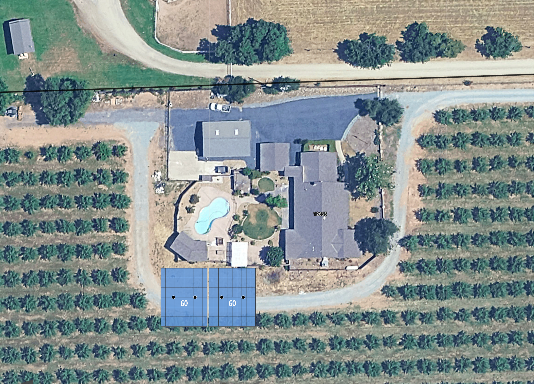 System layout — solar carports at LODI