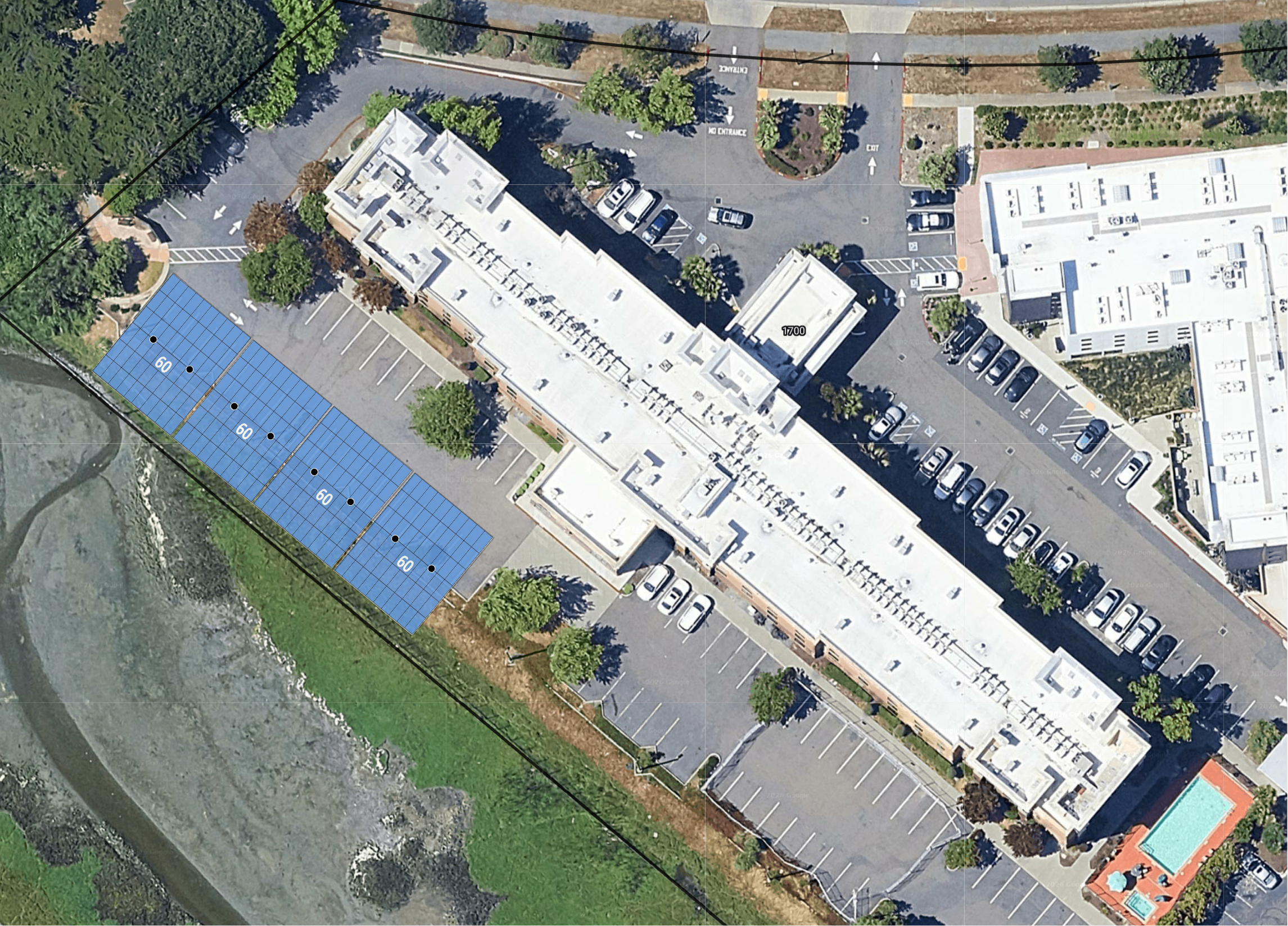 System layout — solar carports at ALAMEDA