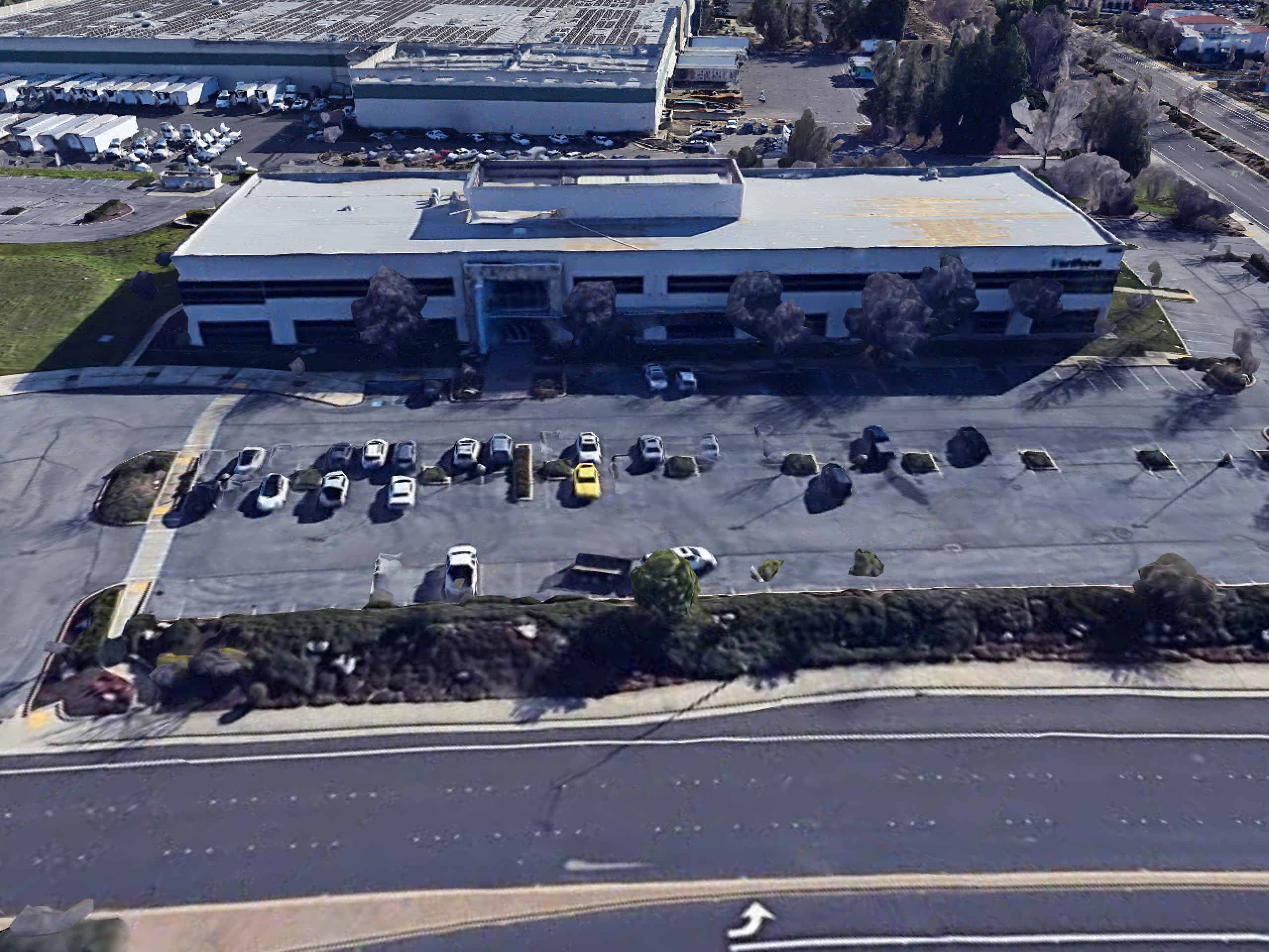 Aerial view of the ROCKLIN SolarPorts installation