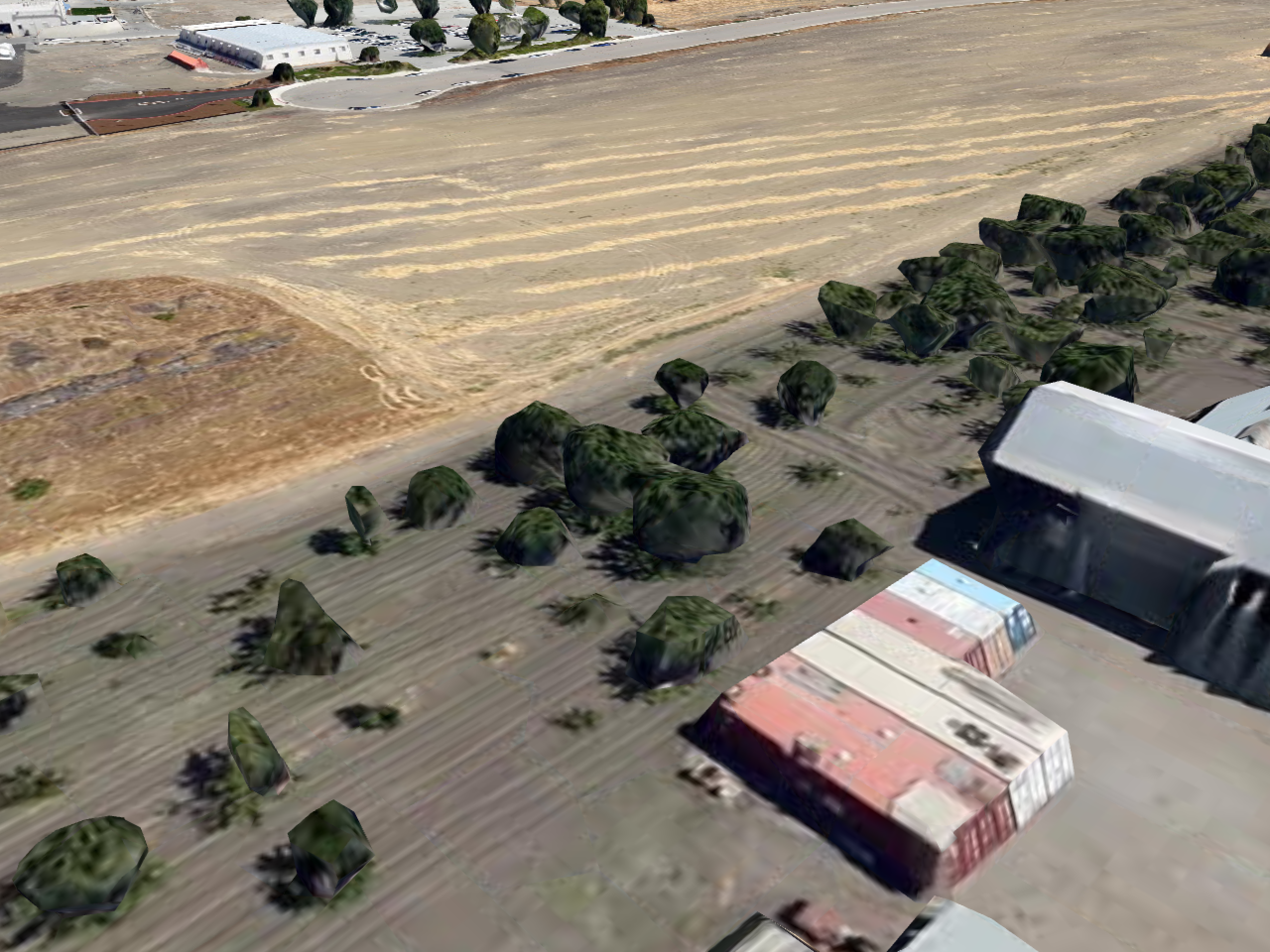 Aerial view of the Hollister SolarPorts installation