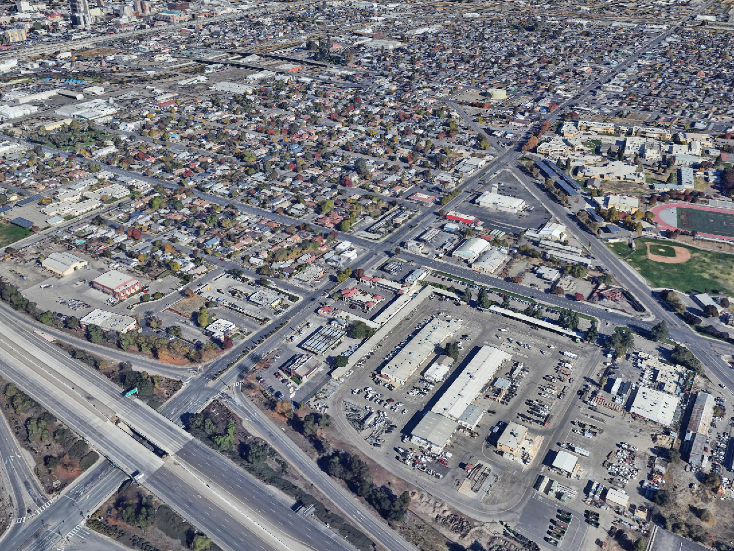 Aerial view of the Stockton SolarPorts installation
