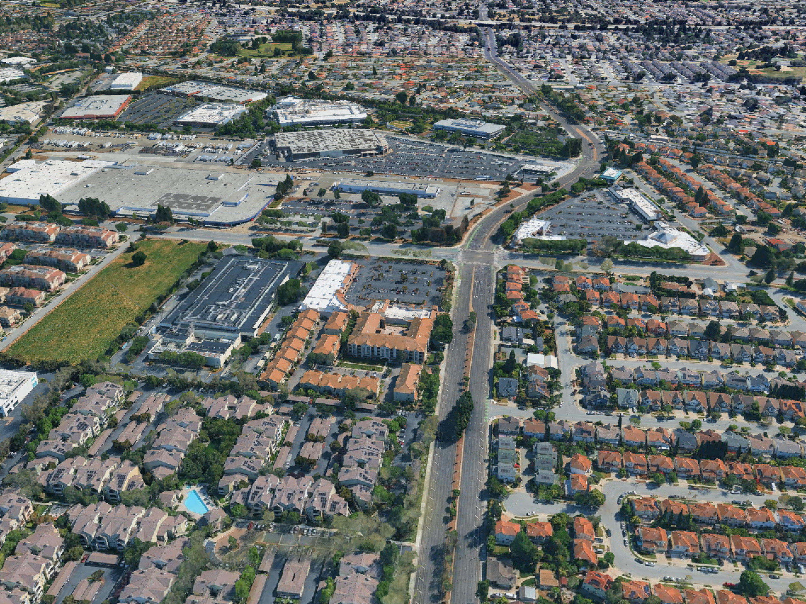 Aerial view of the SAN JOSE SolarPorts installation