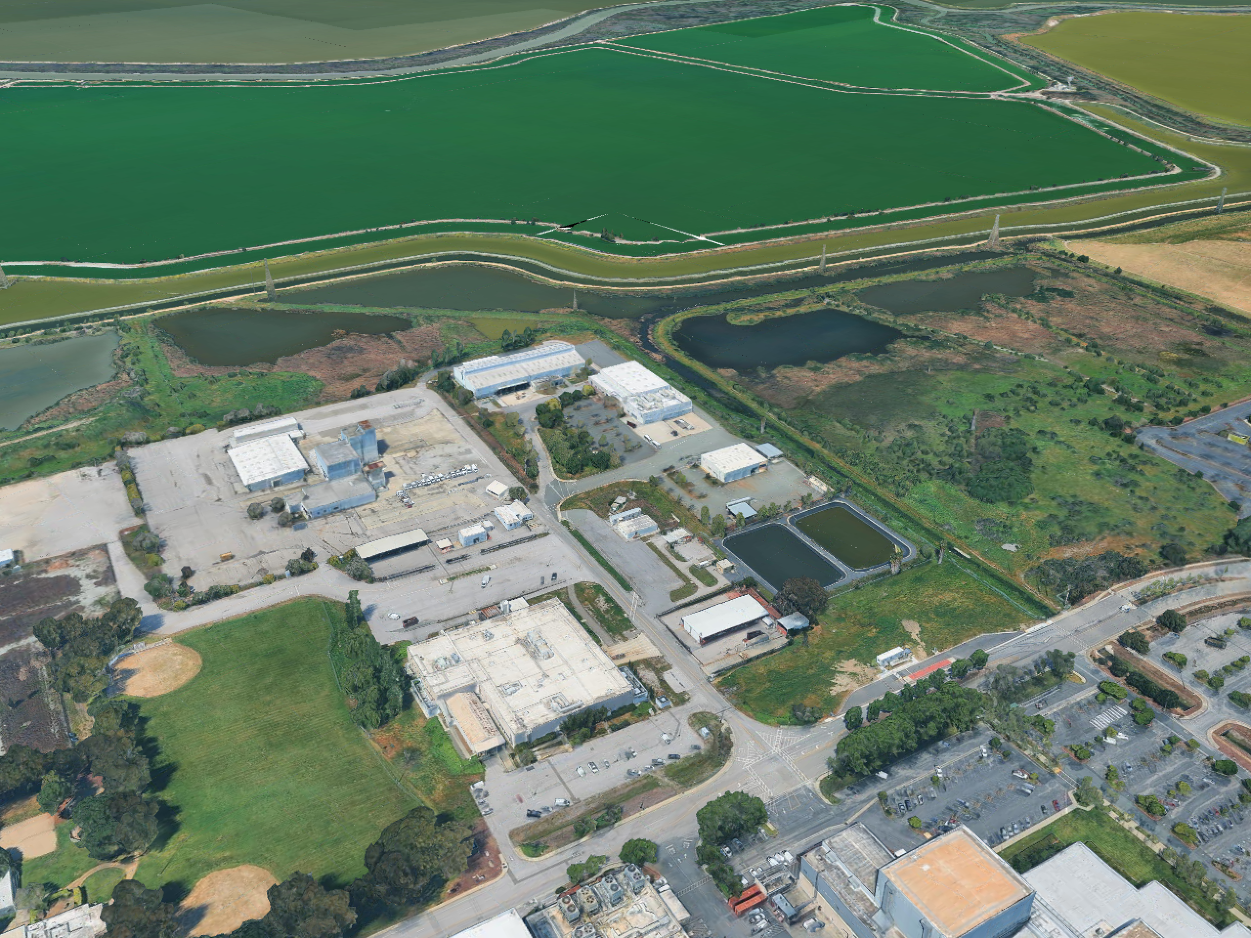 Aerial view of the  SolarPorts installation