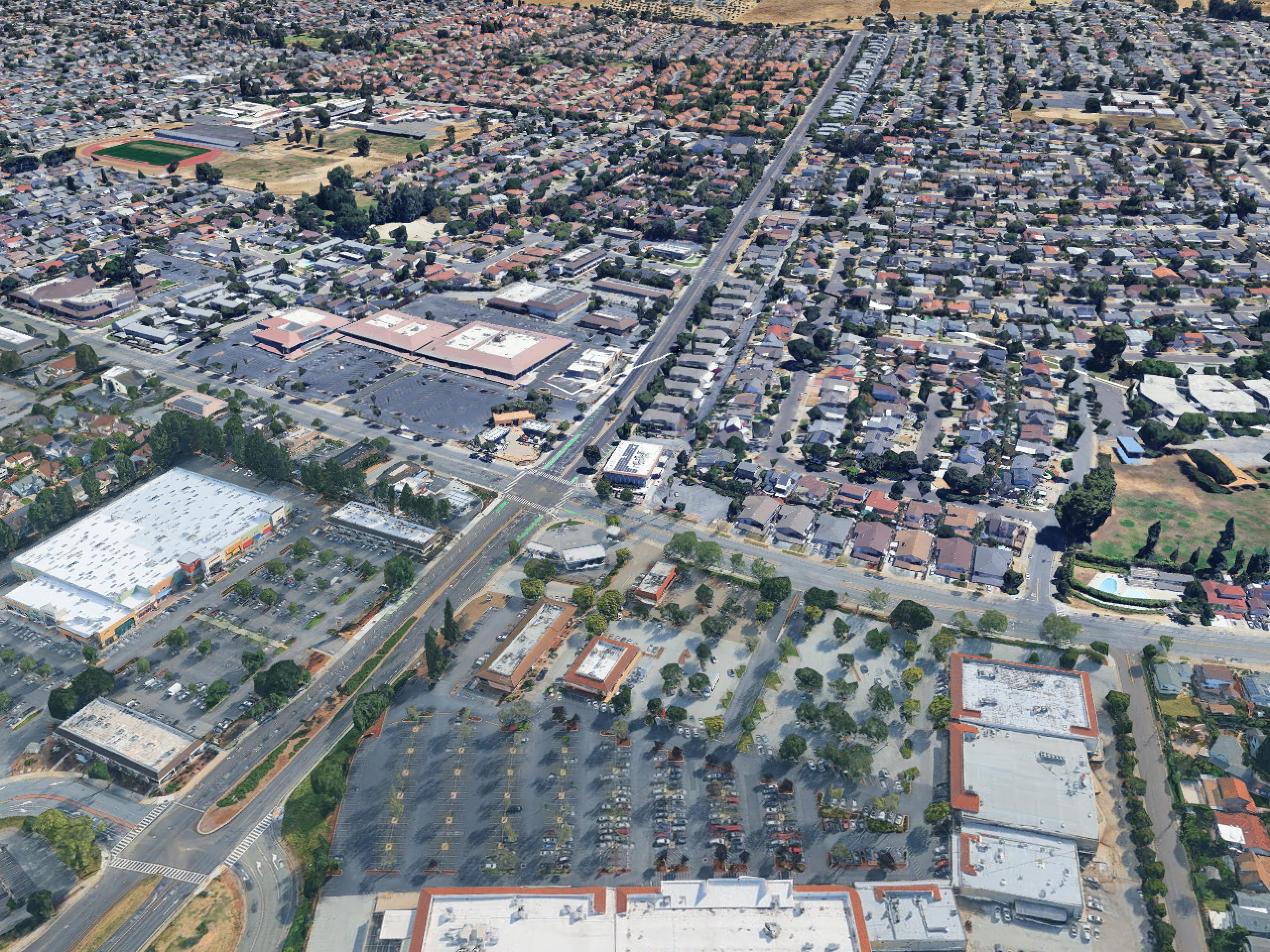 Aerial view of the  SolarPorts installation