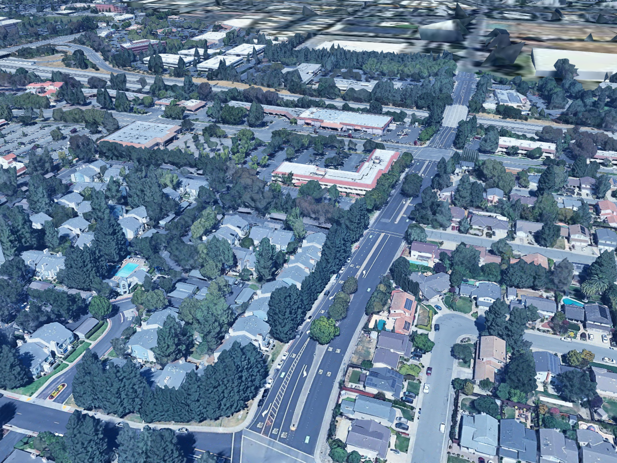 Aerial view of the SAN RAMON SolarPorts installation