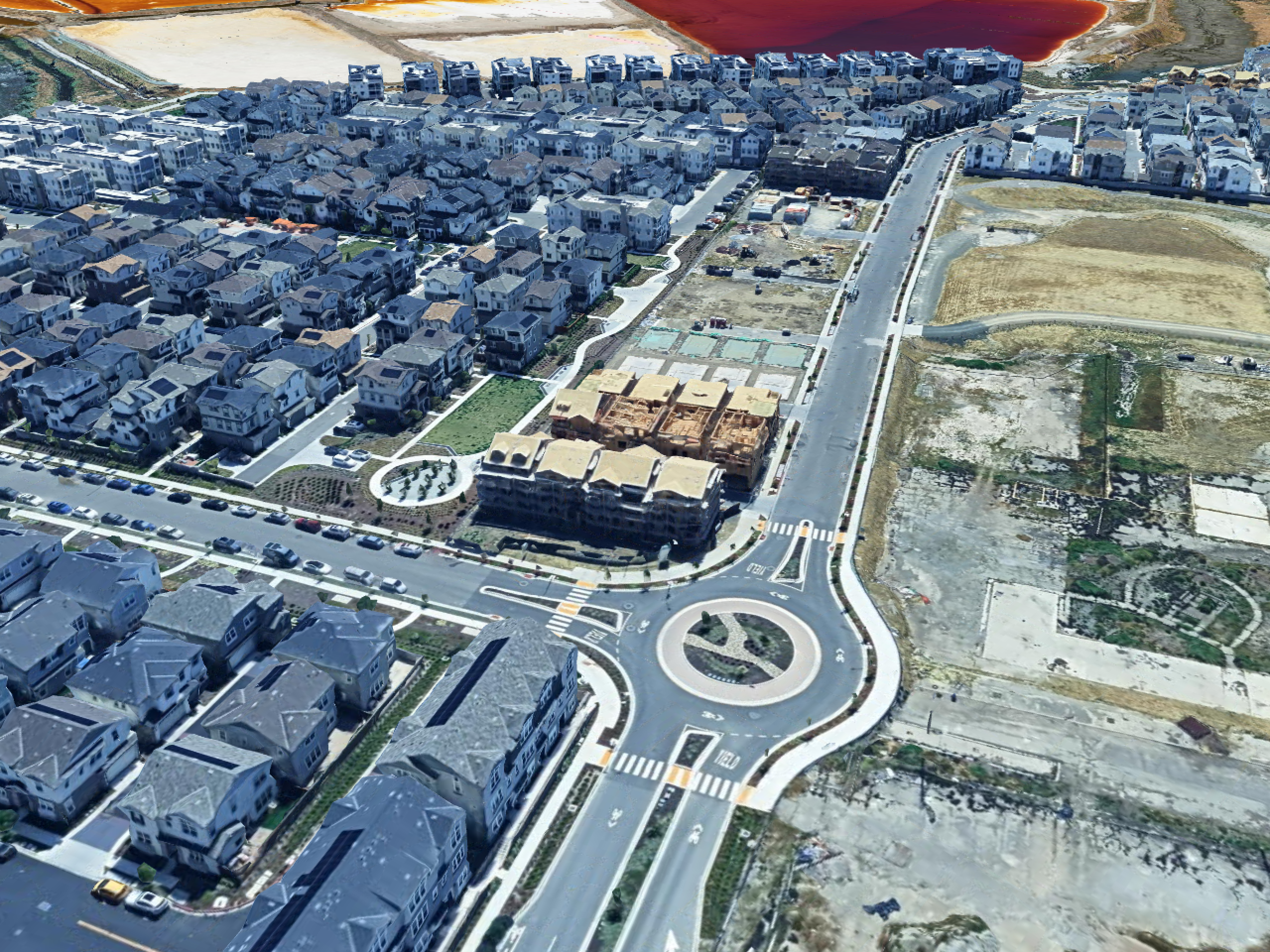 Aerial view of the NEWARK SolarPorts installation