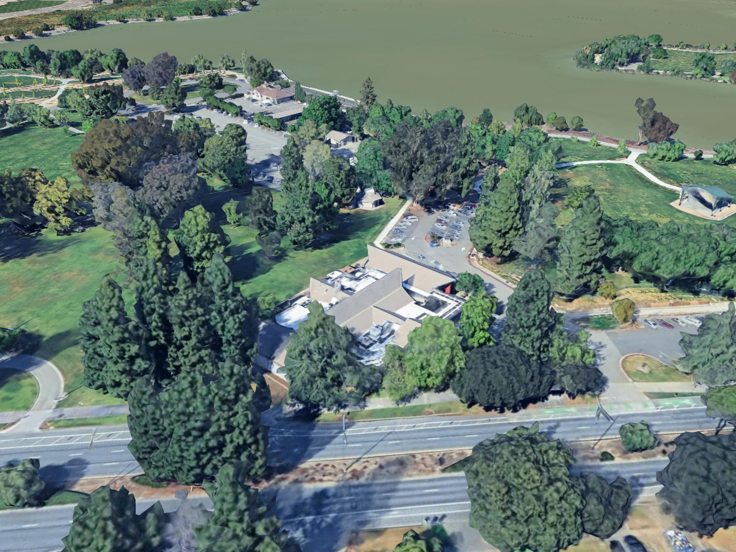 Aerial view of the FREMONT SolarPorts installation