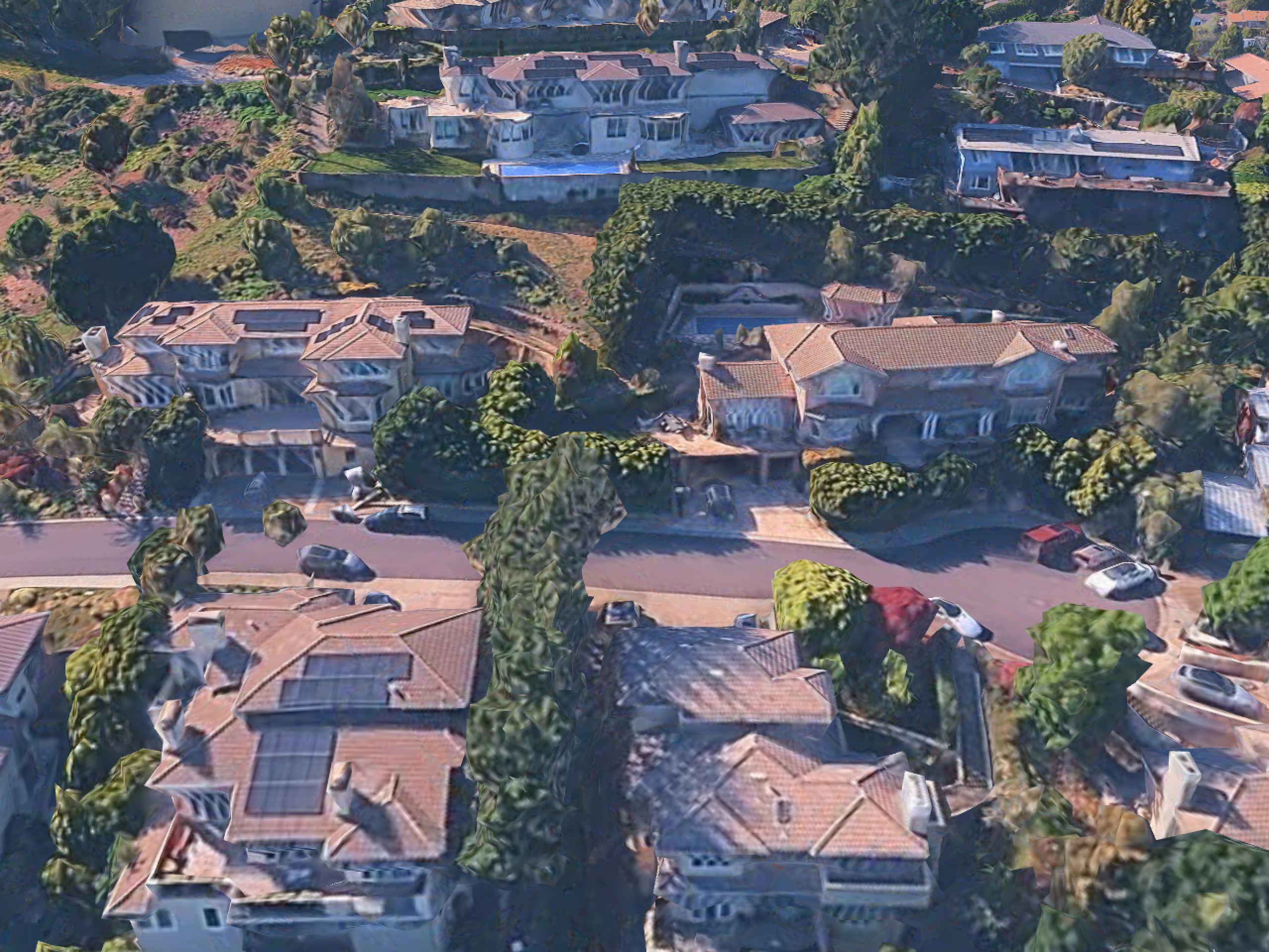 Aerial view of the MILL VALLEY SolarPorts installation