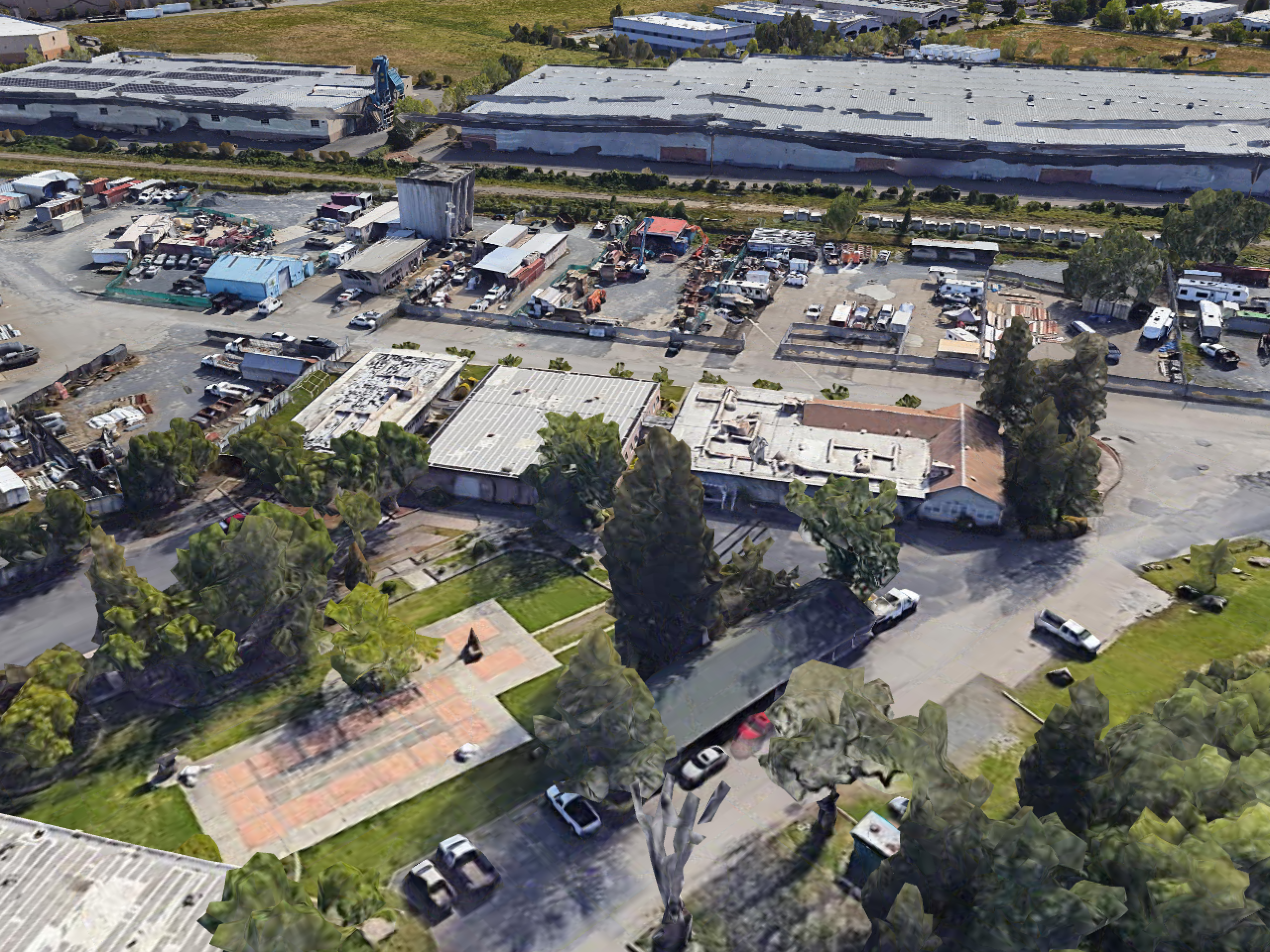 Aerial view of the WINDSOR SolarPorts installation