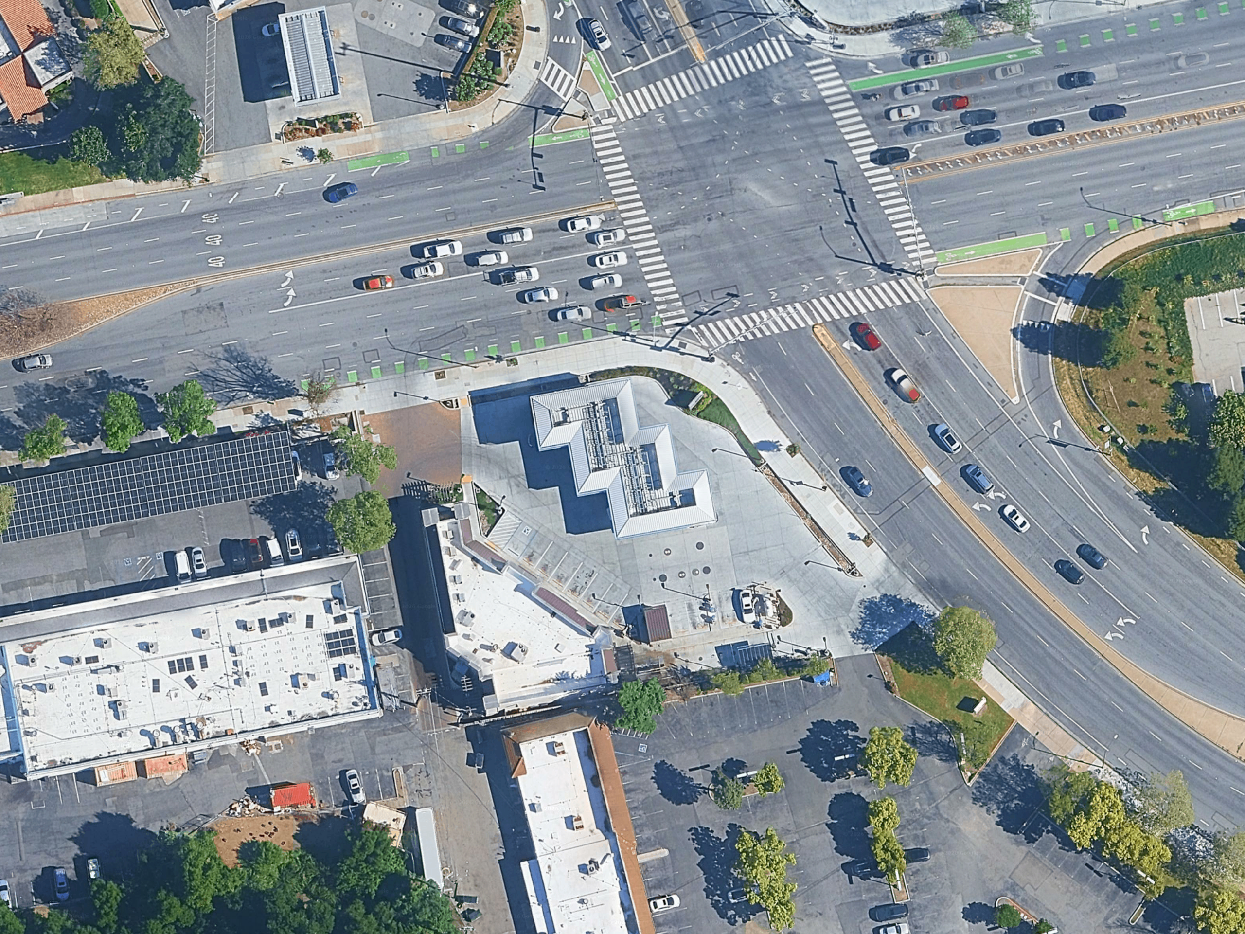 Aerial view of the SAN JOSE SolarPorts installation