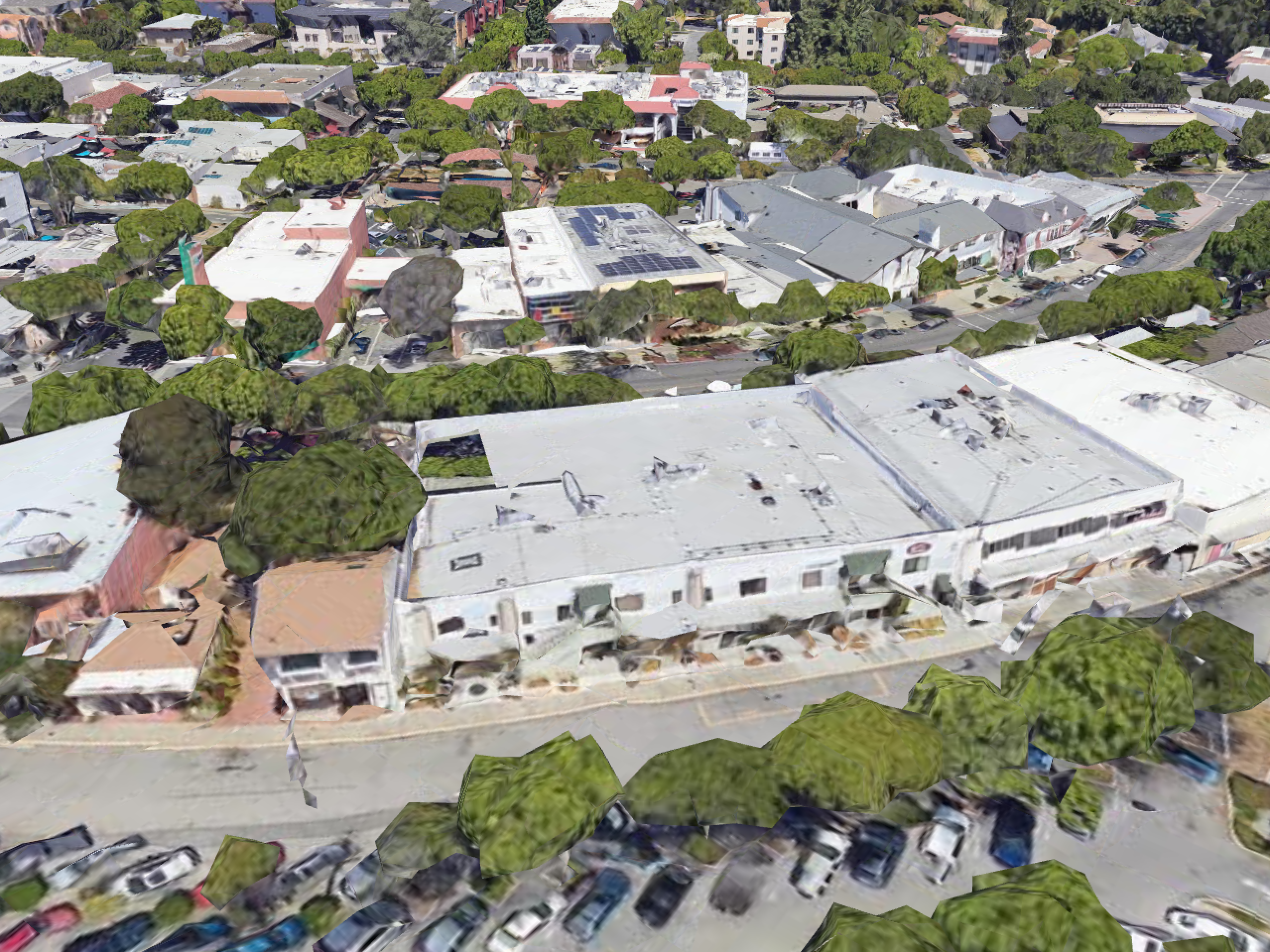 Aerial view of the LOS ALTOS SolarPorts installation