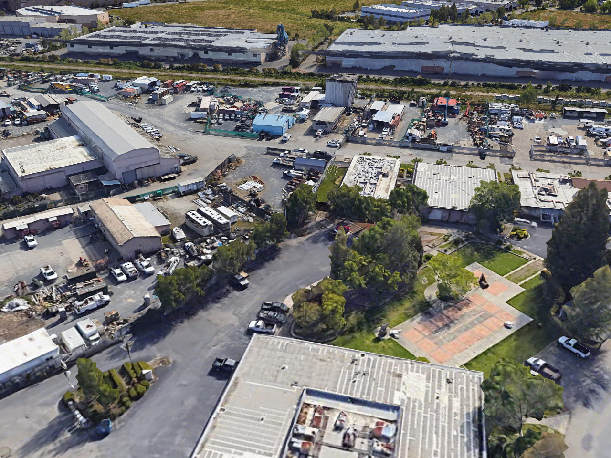 Aerial view of the WINDSOR SolarPorts installation