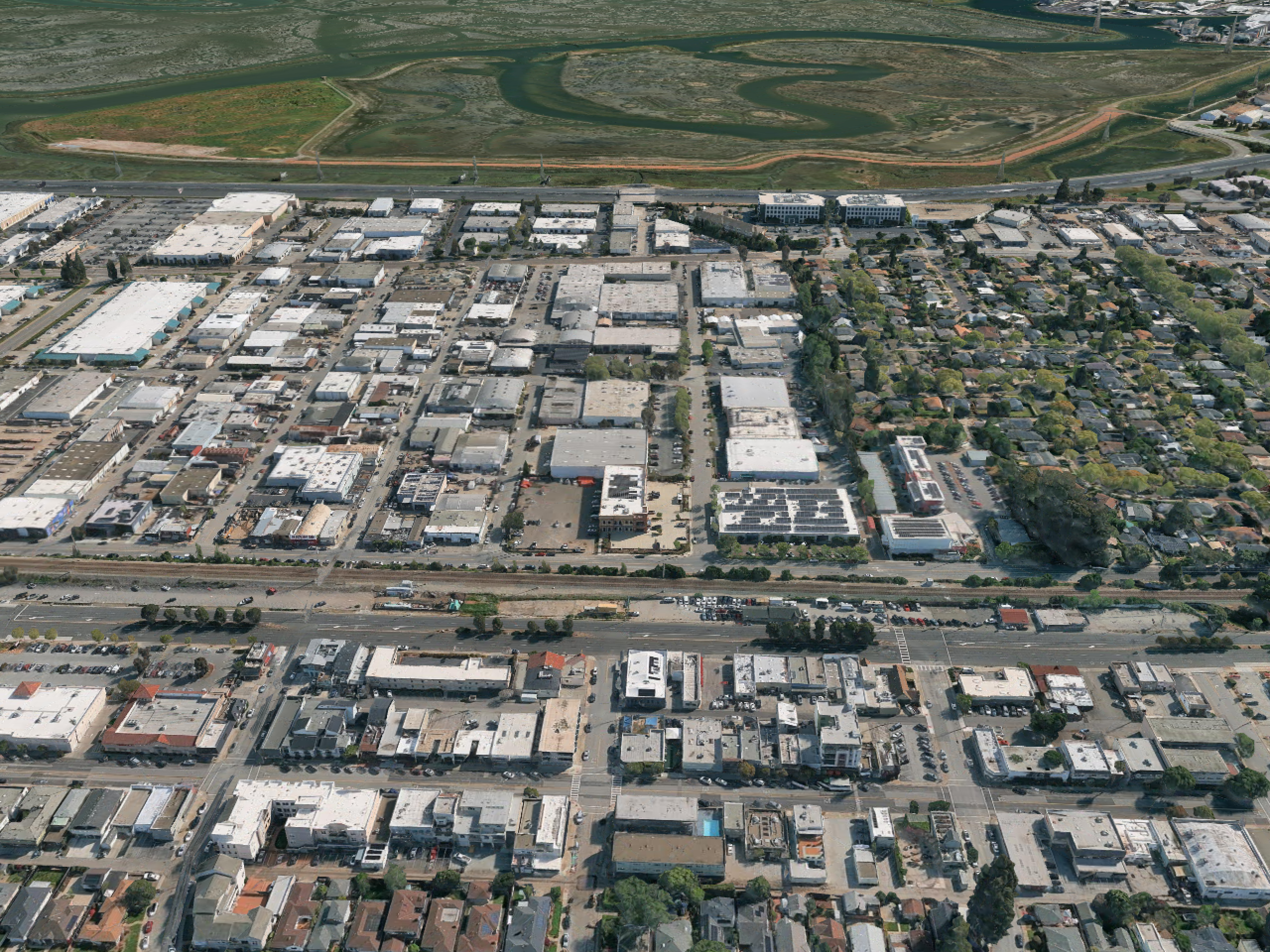 Aerial view of the San Carlos SolarPorts installation