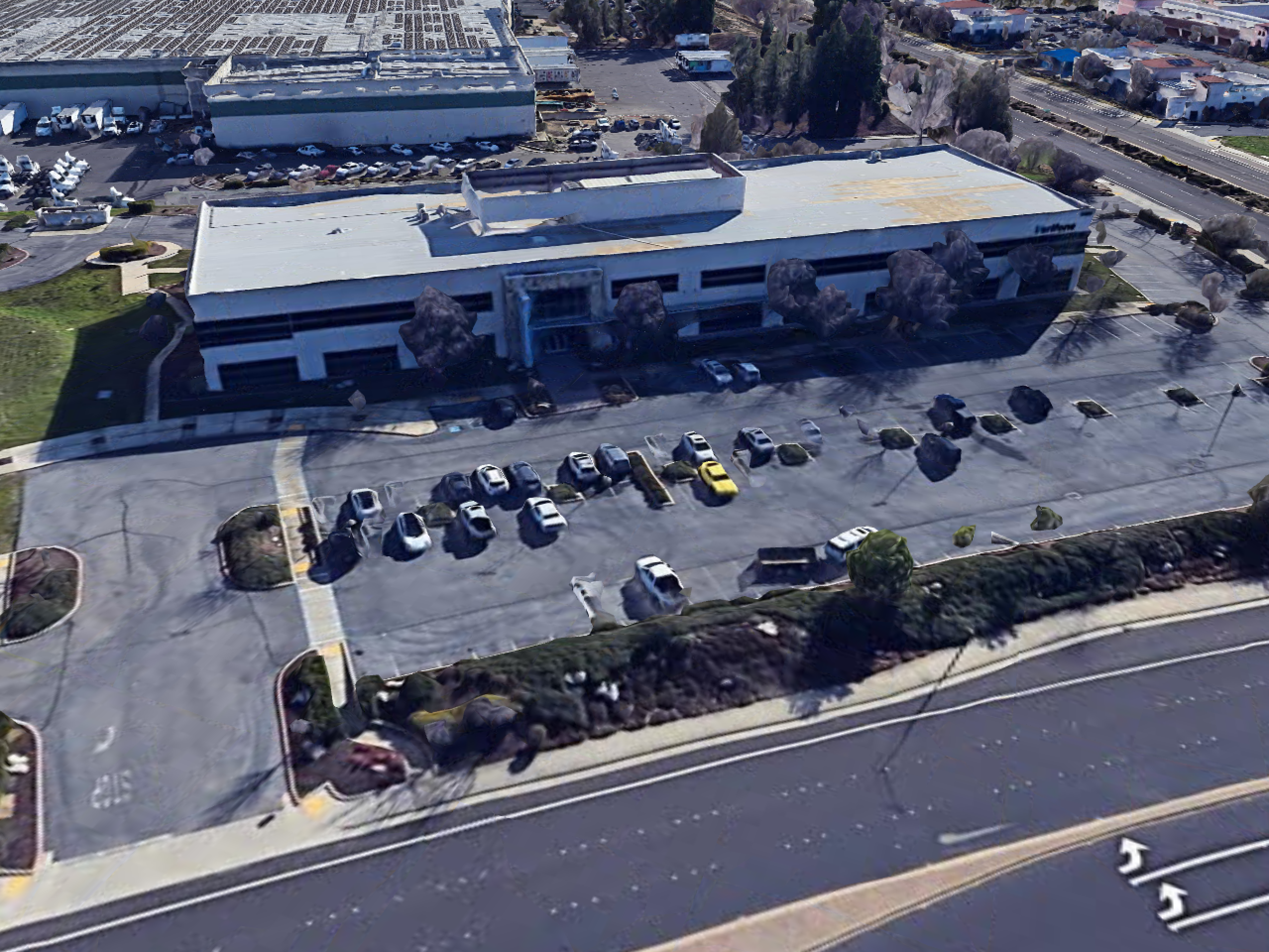 Aerial view of the ROCKLIN SolarPorts installation