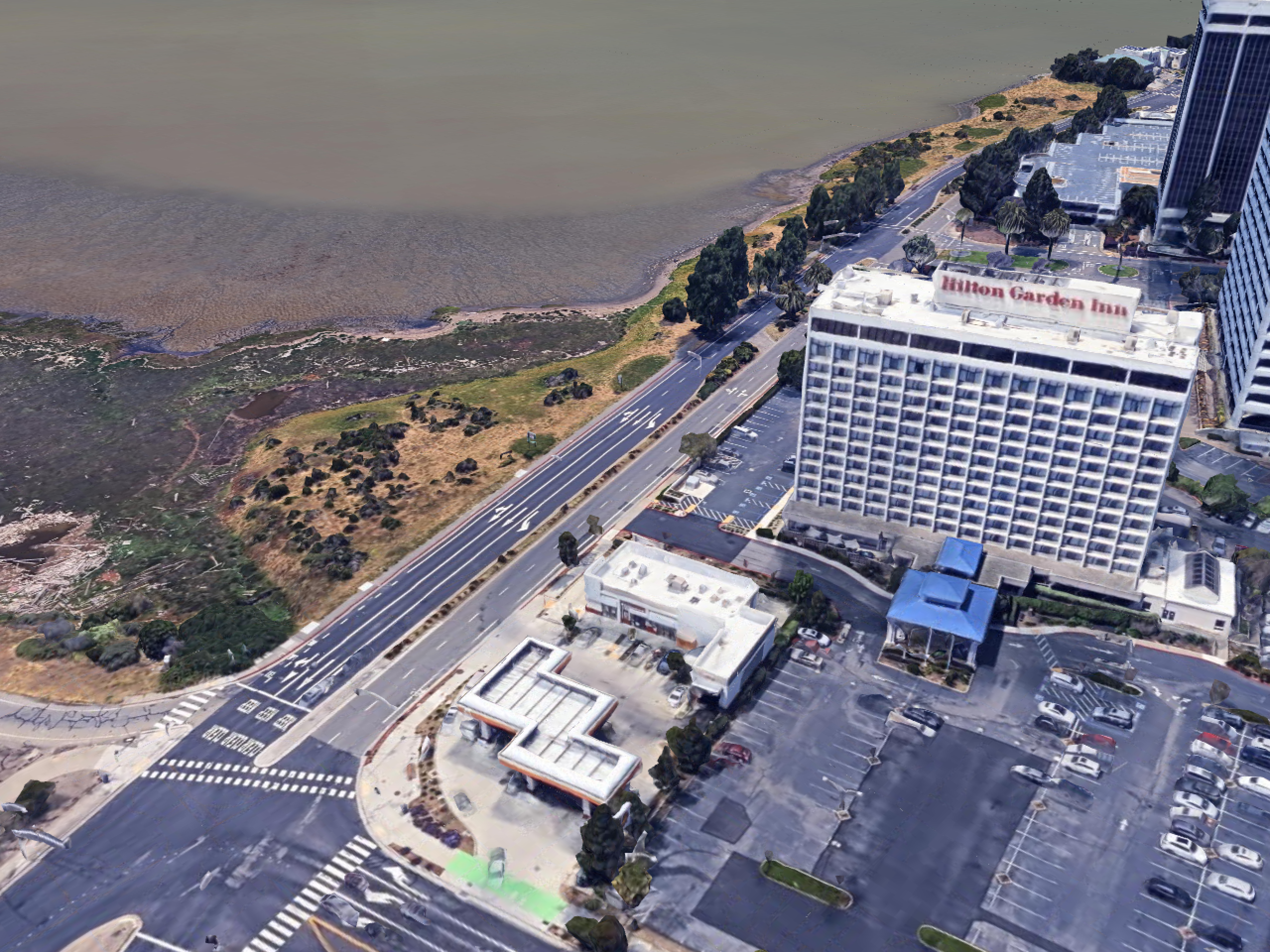 Aerial view of the EMERYVILLE SolarPorts installation