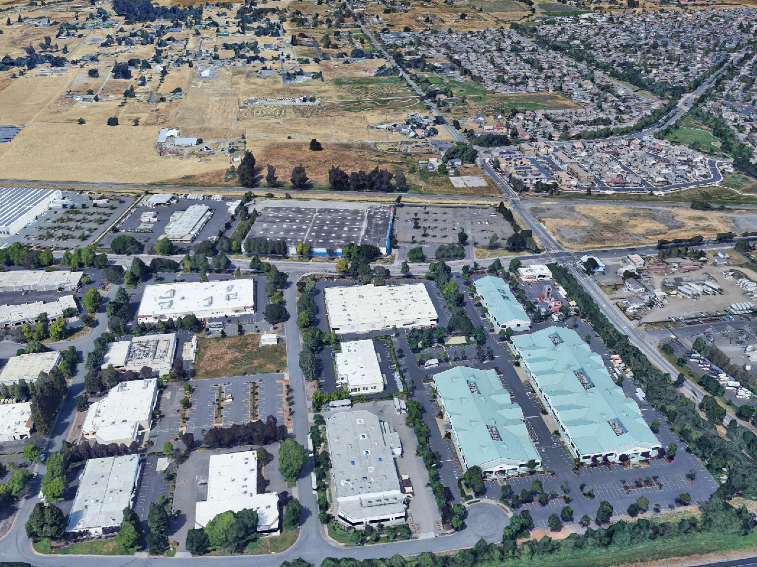 Aerial view of the  SolarPorts installation