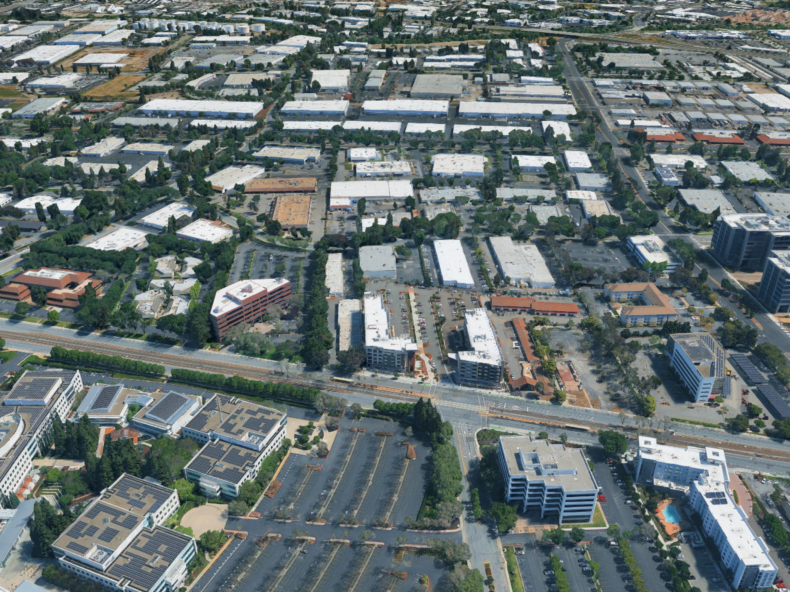 Aerial view of the SAN JOSE SolarPorts installation