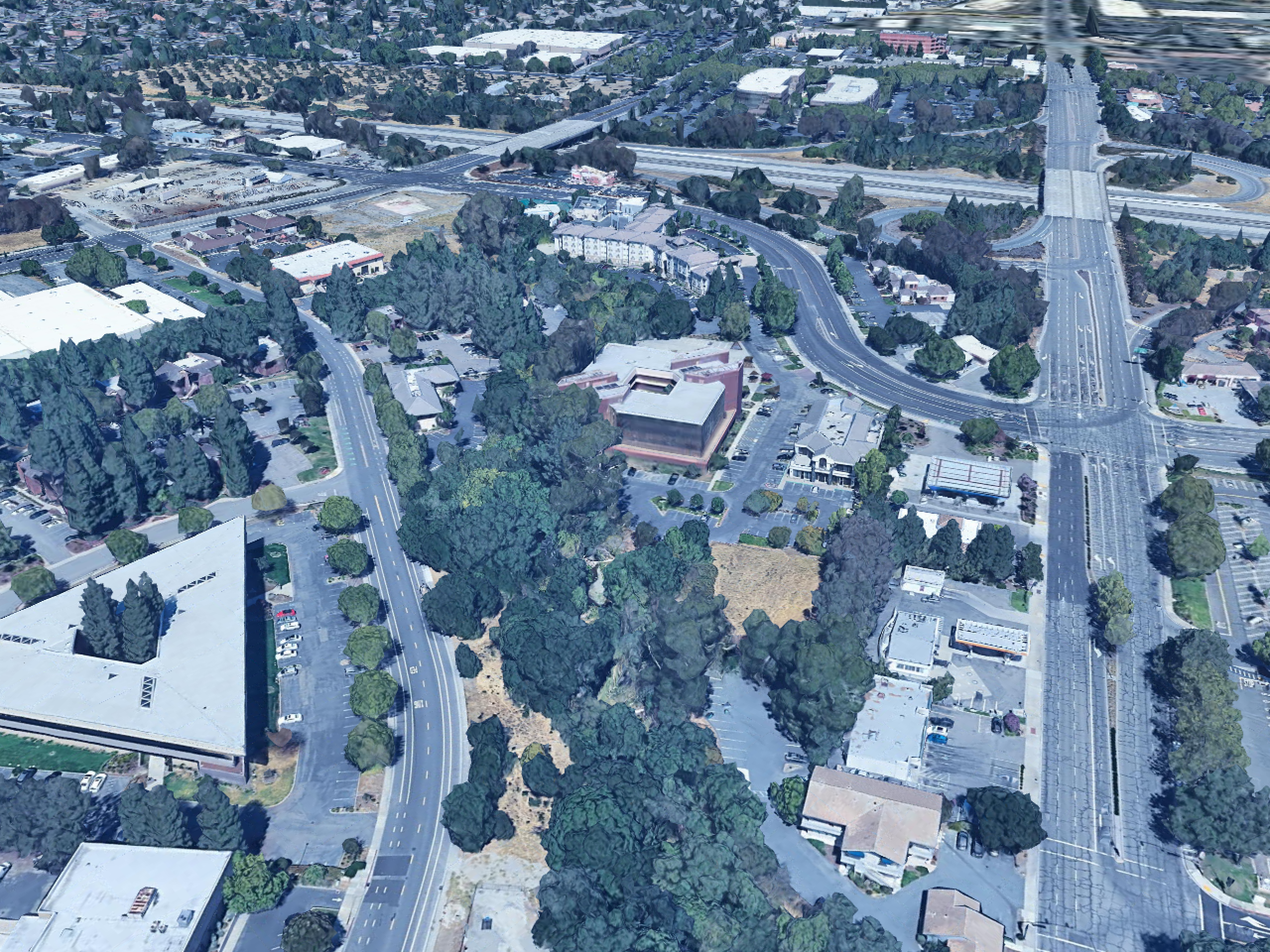 Aerial view of the SAN RAMON SolarPorts installation