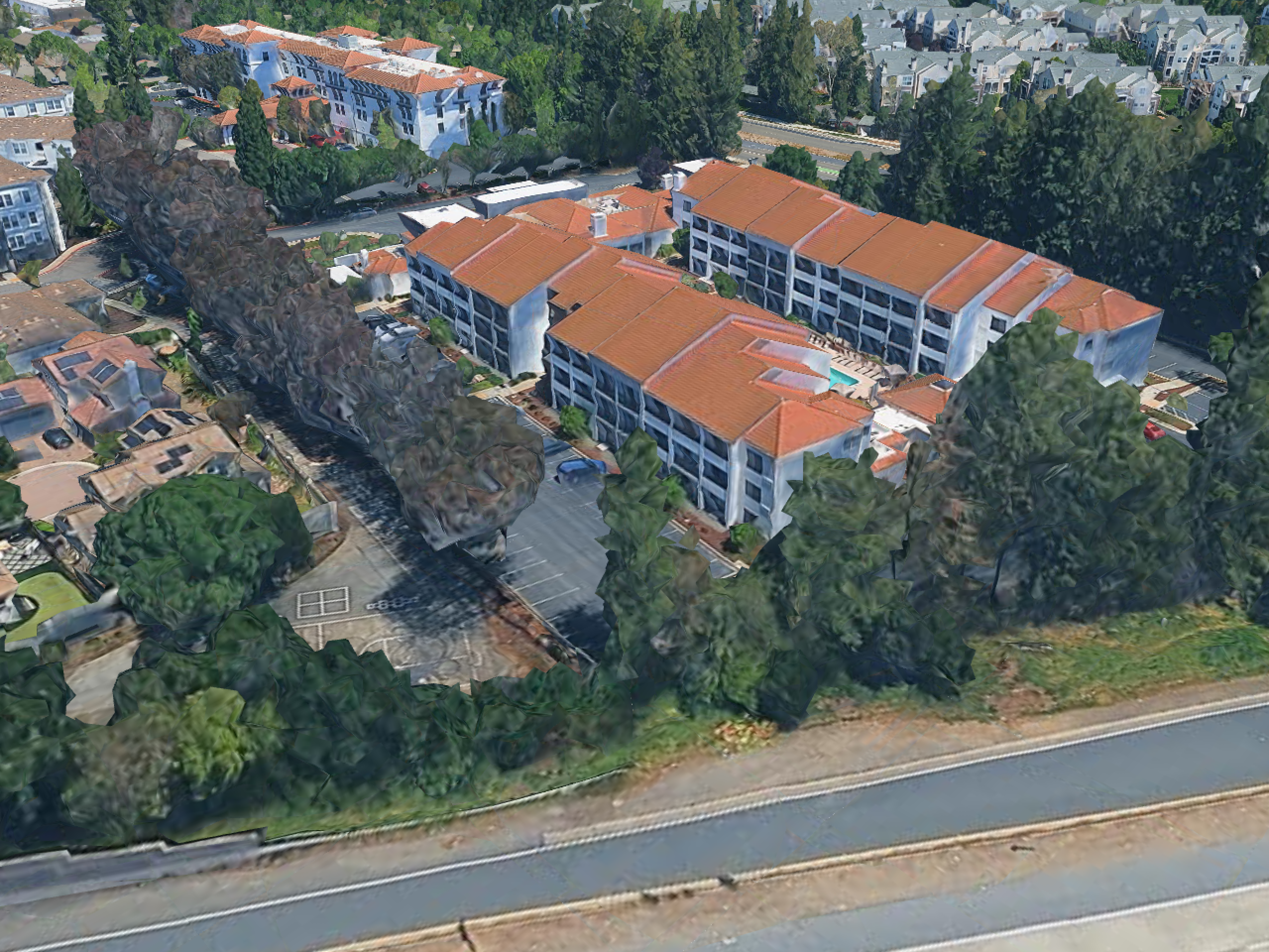 Aerial view of the CUPERTINO SolarPorts installation
