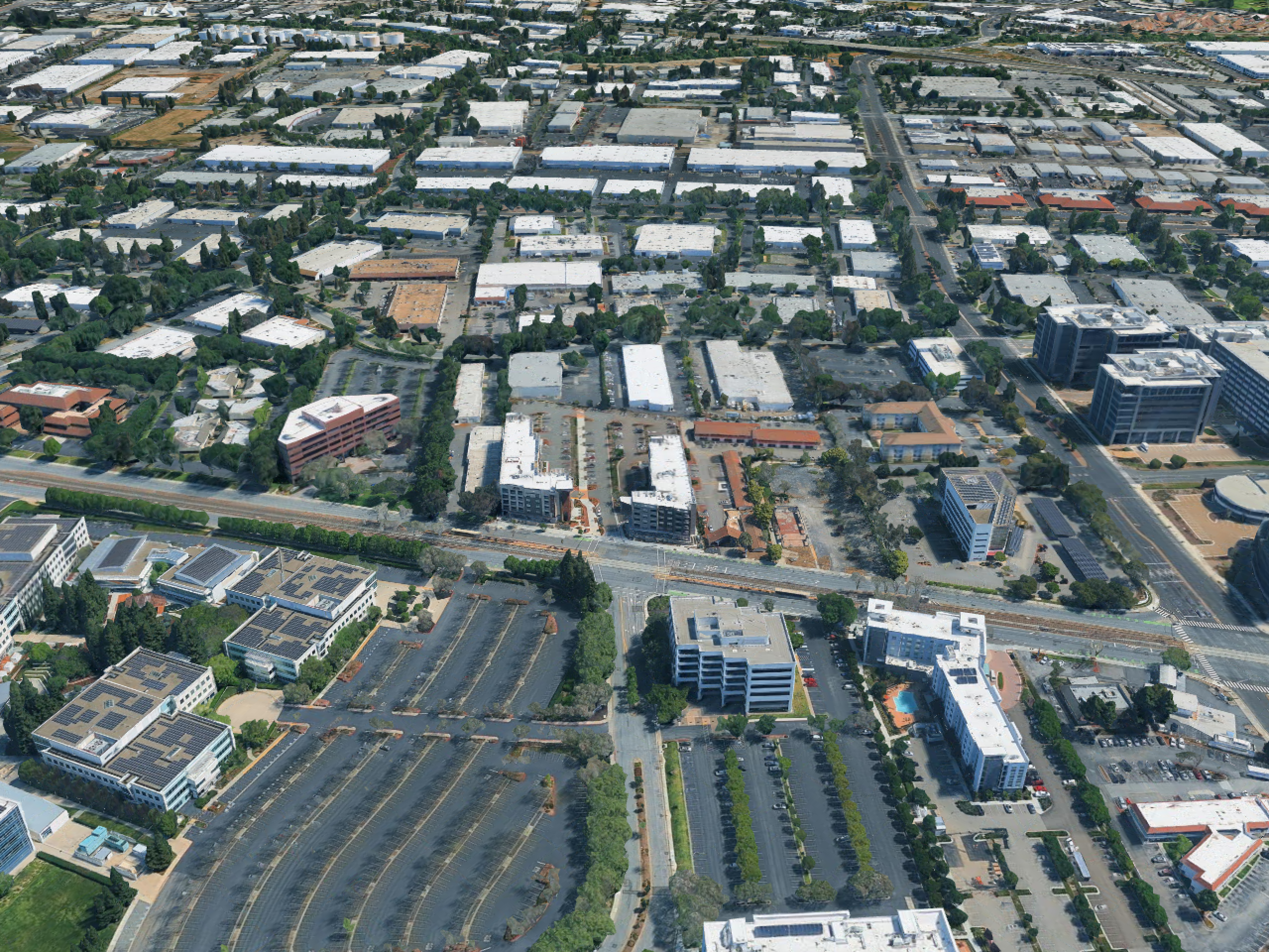 Aerial view of the SAN JOSE SolarPorts installation