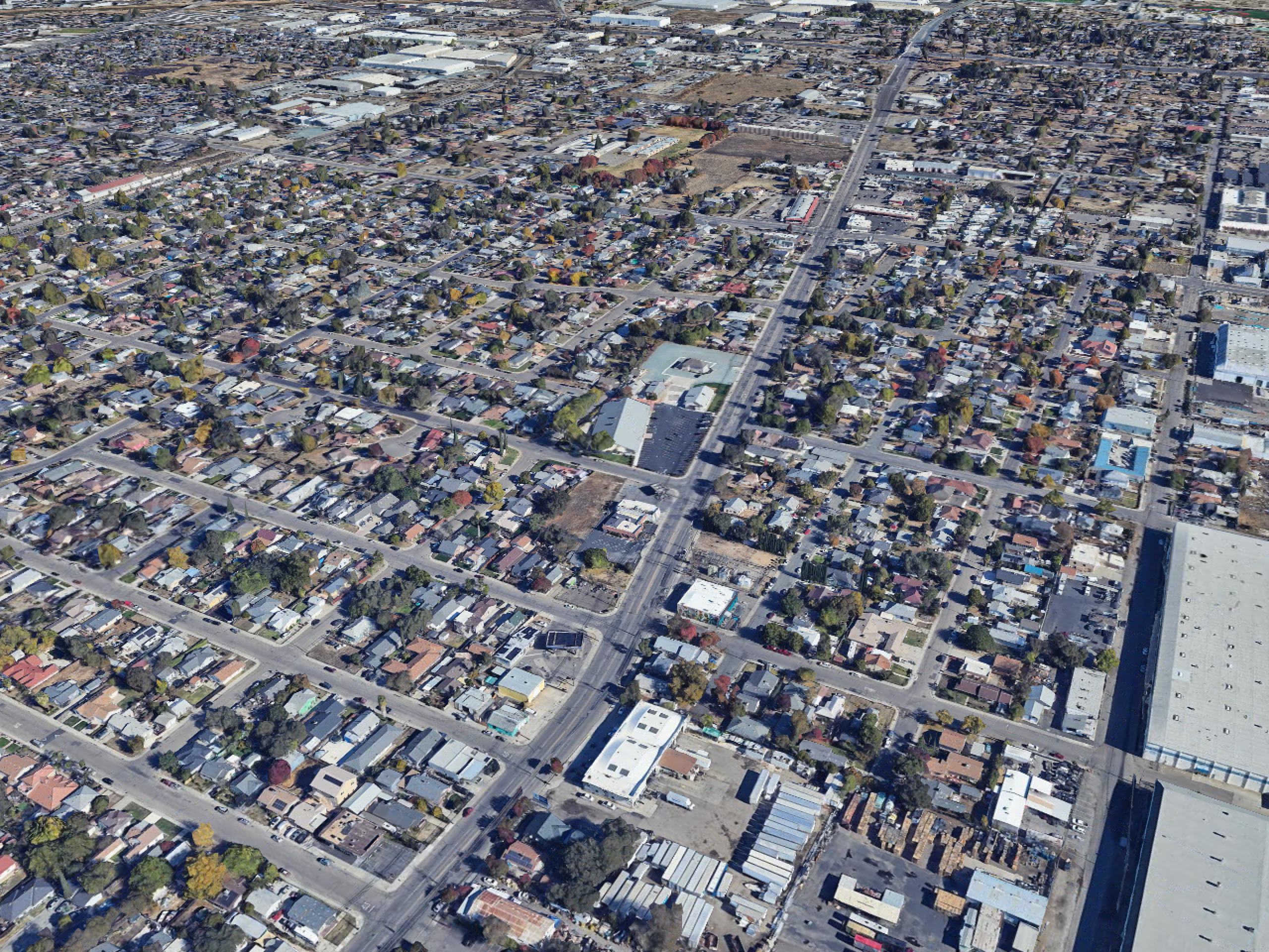 Aerial view of the STOCKTON SolarPorts installation