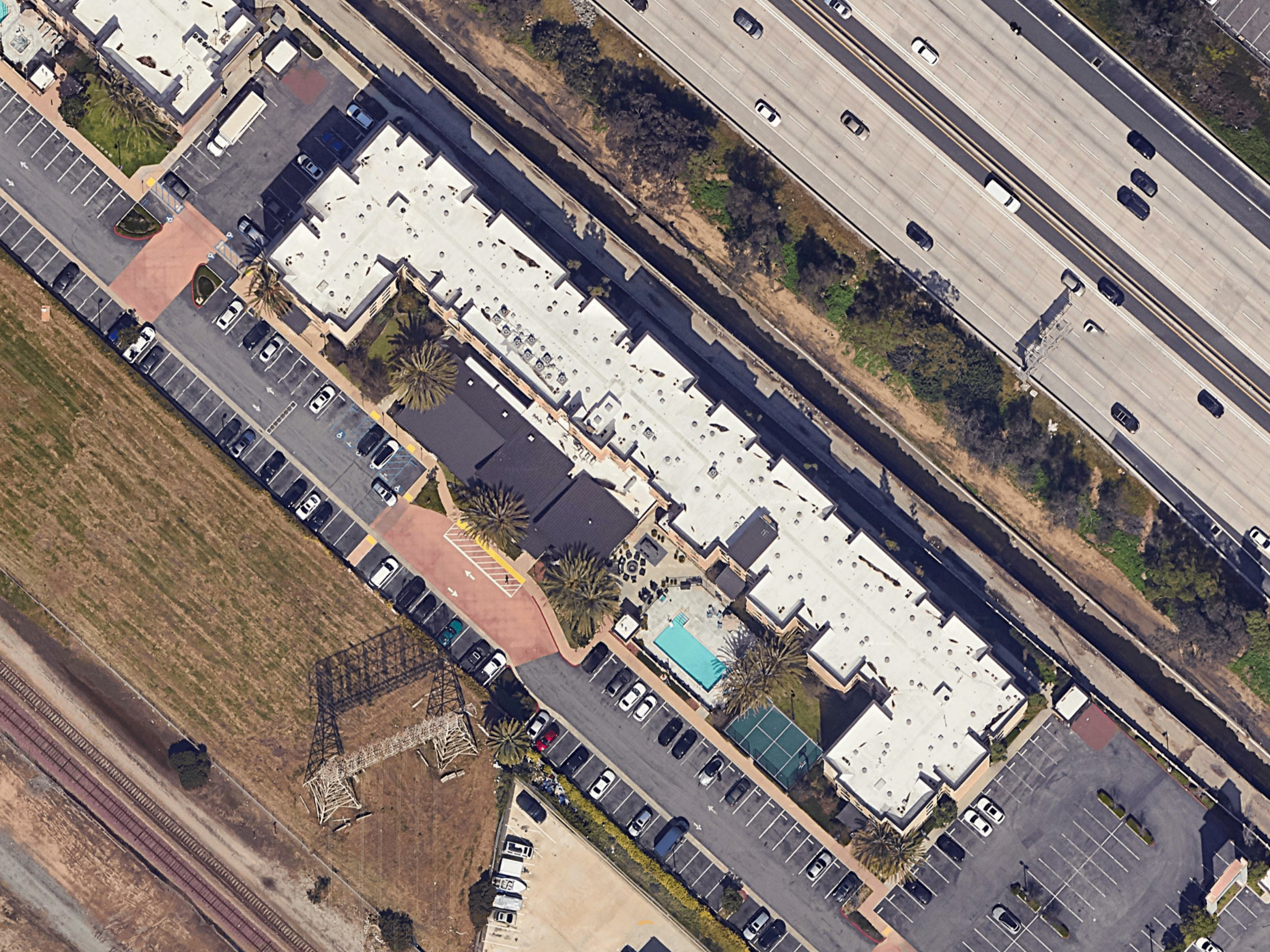 Aerial view of the Redondo Beach SolarPorts installation