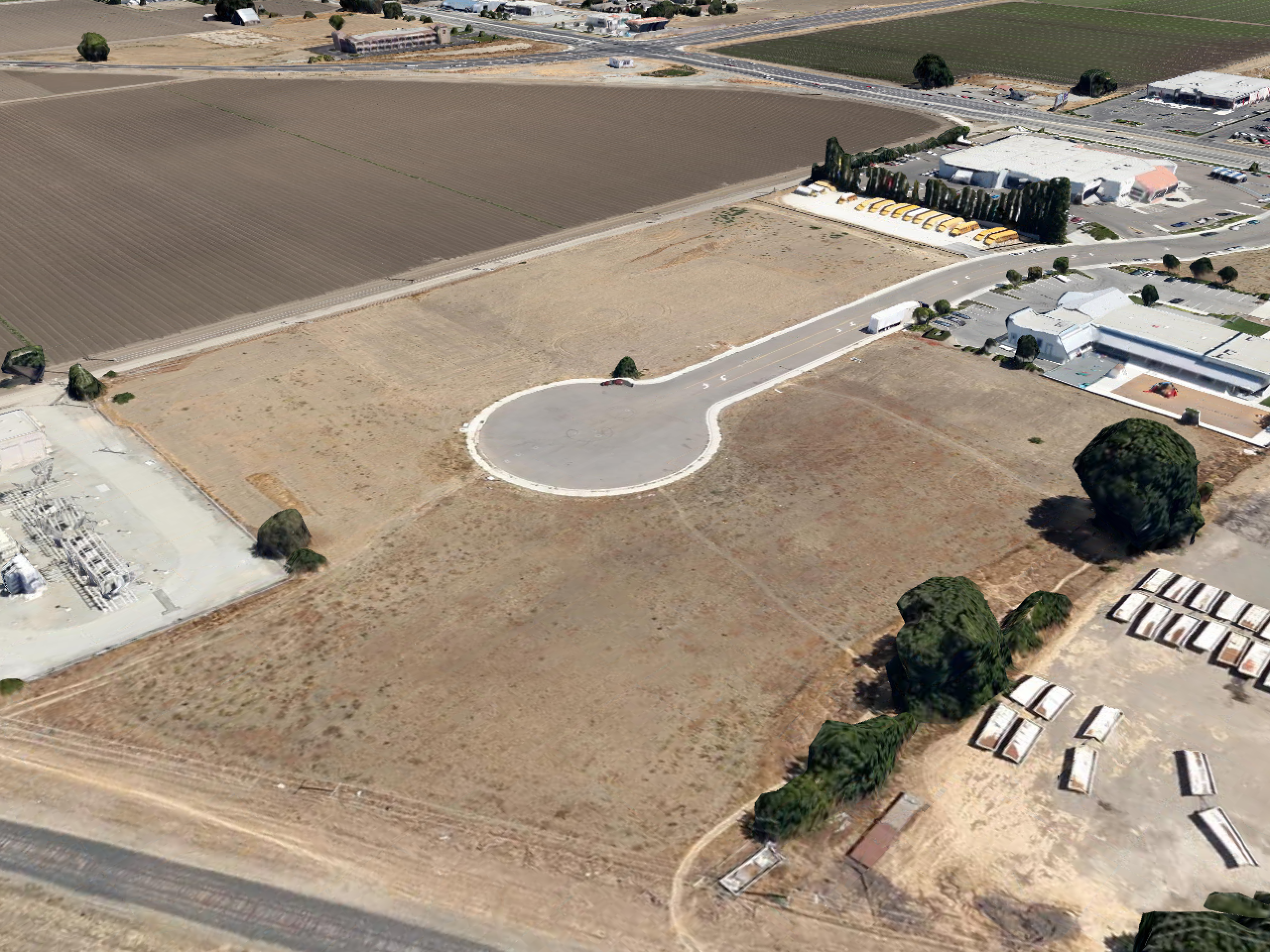 Aerial view of the HOLLISTER SolarPorts installation