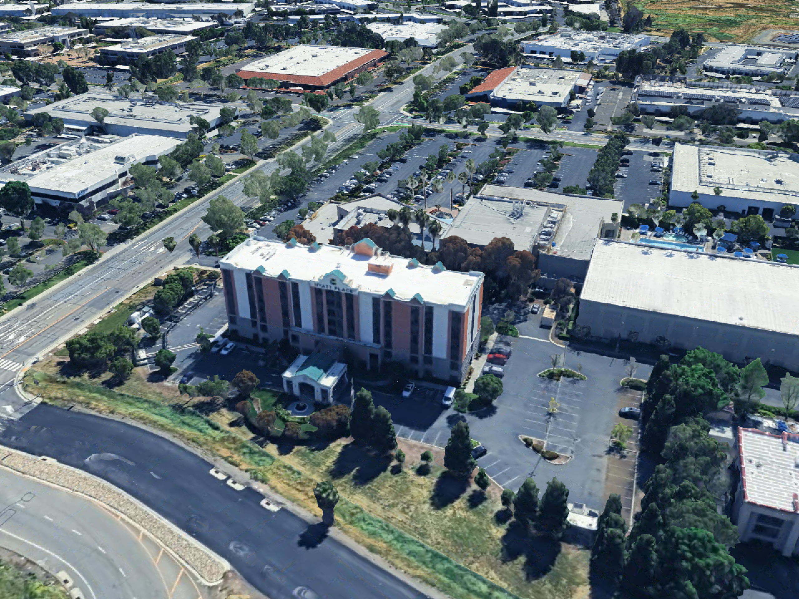 Aerial view of the FREMONT SolarPorts installation