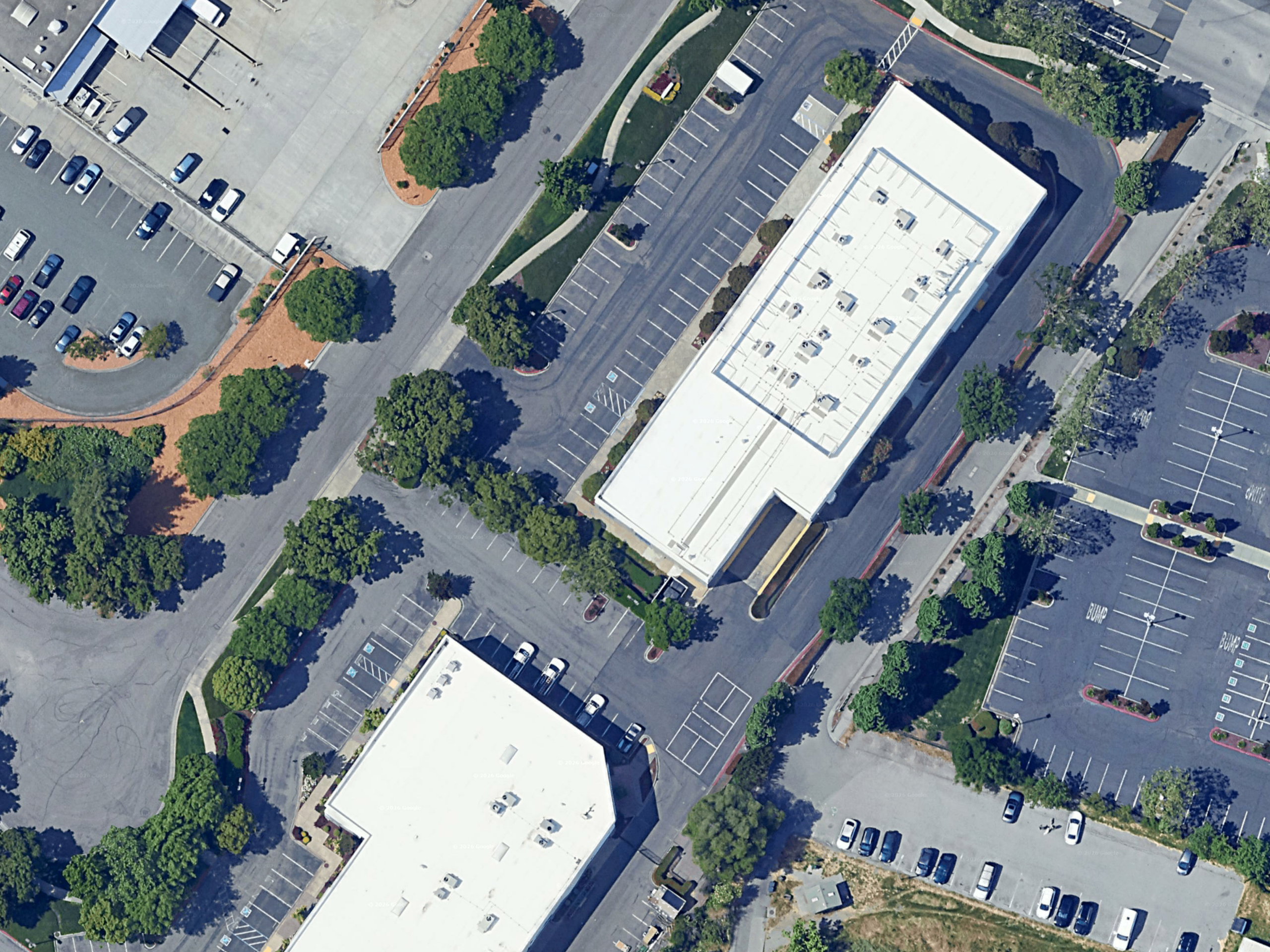 Aerial view of the  SolarPorts installation