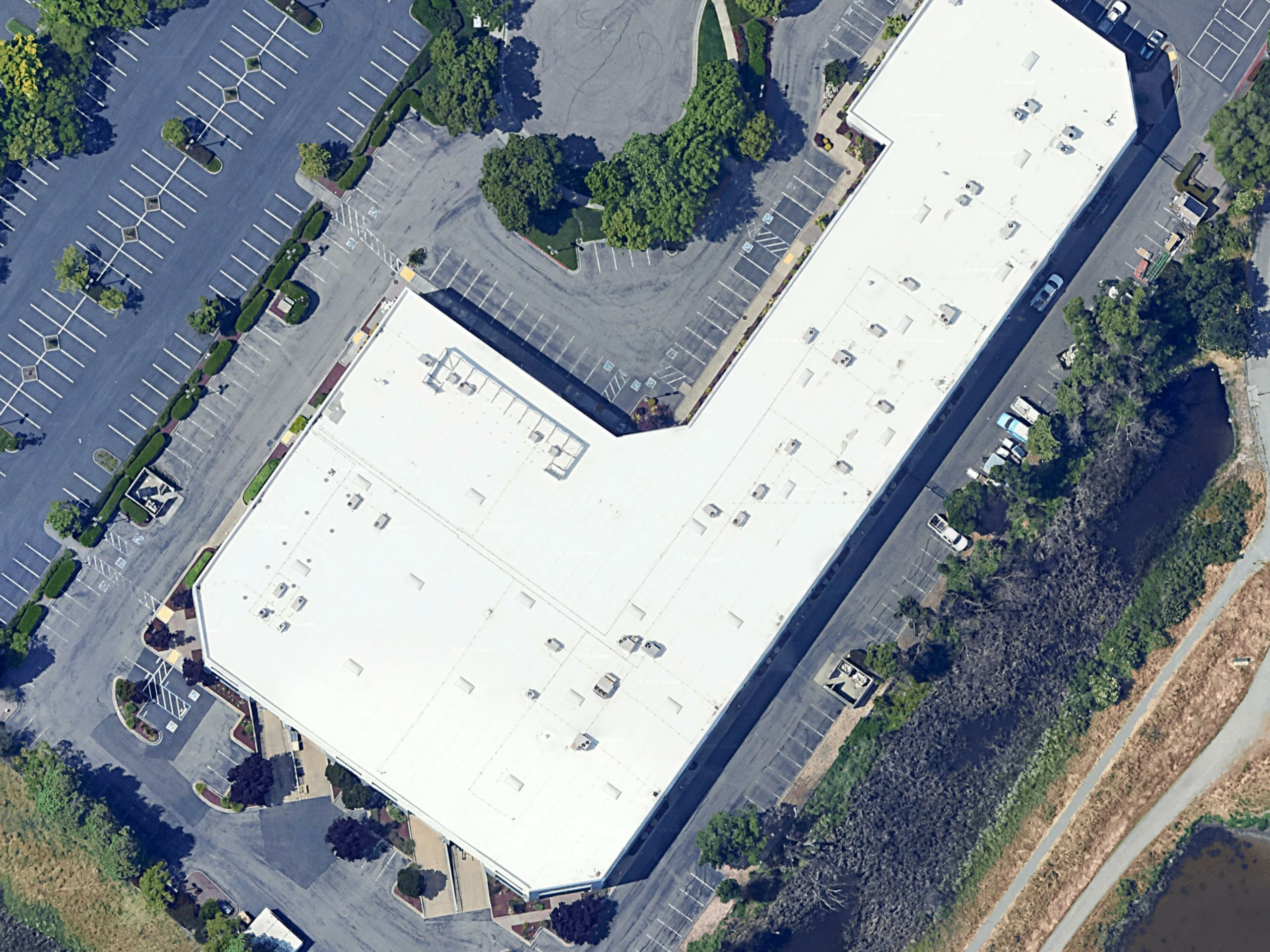 Aerial view of the  SolarPorts installation