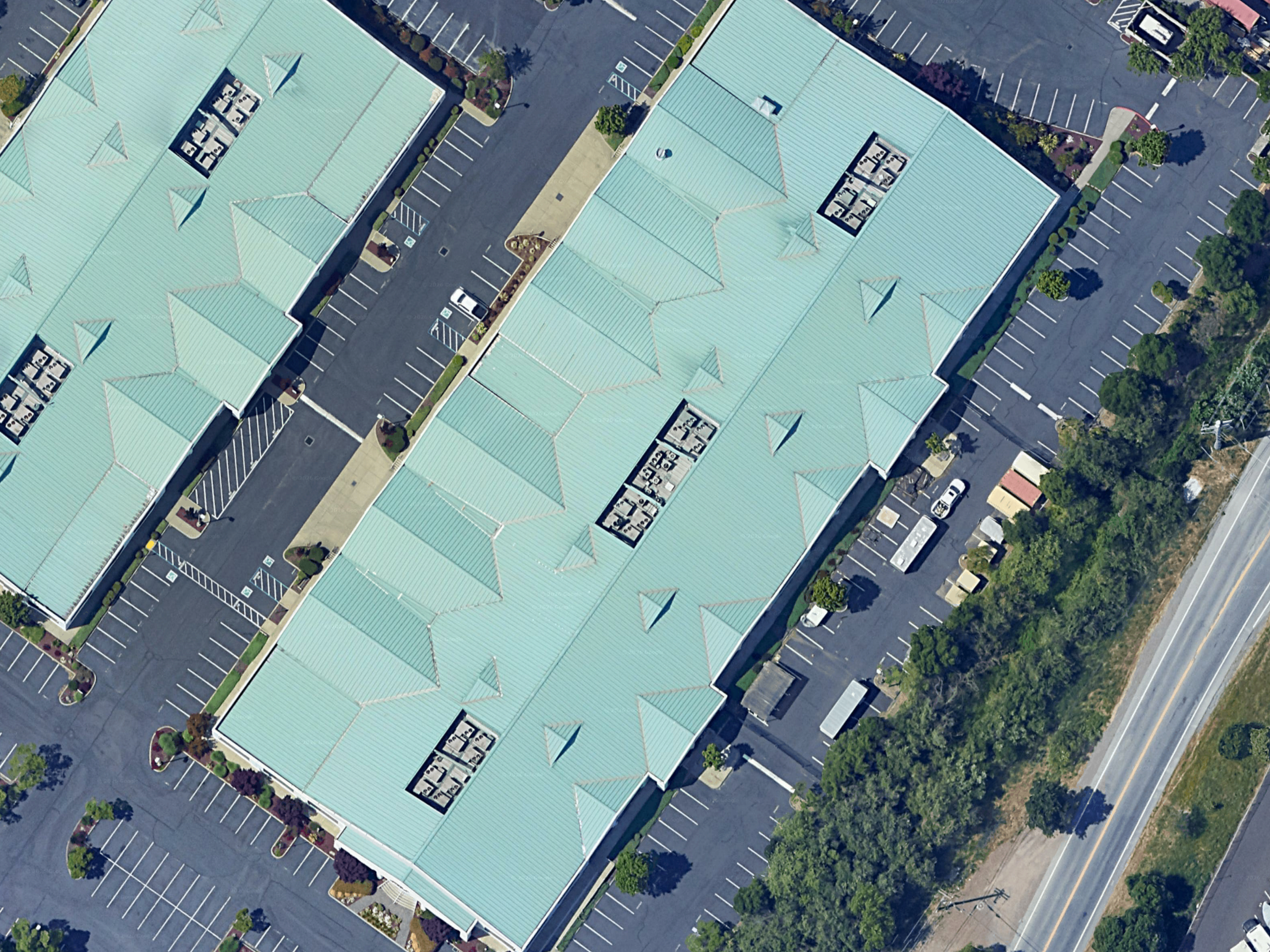 Aerial view of the  SolarPorts installation